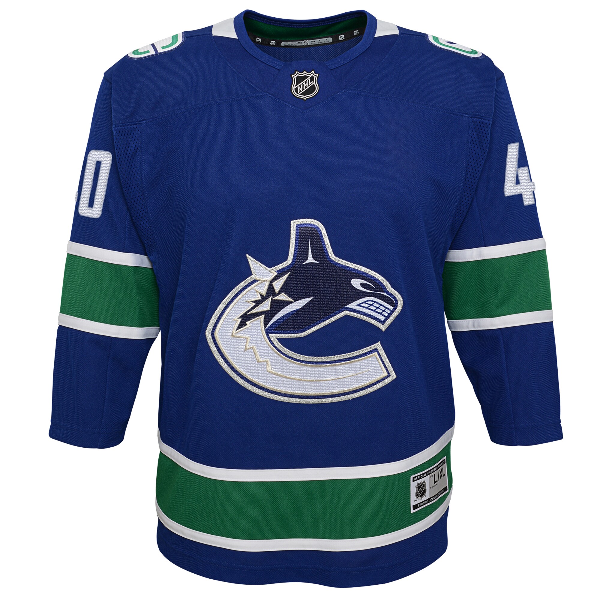 Elias Pettersson Vancouver Canucks Youth 2019\/20 Home Premier Player Jersey - Royal