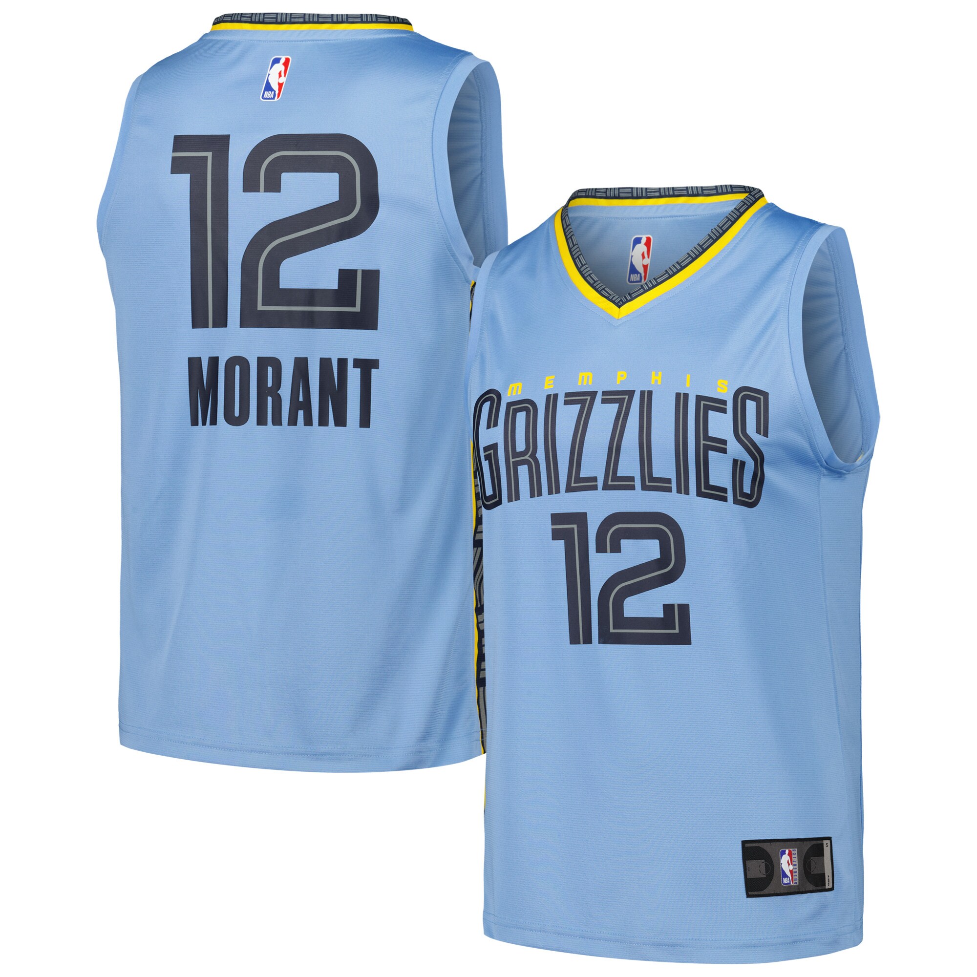 Ja Morant Memphis Grizzlies Fanatics Fast Break Replica Player Jersey - Statement Edition - Light Blue