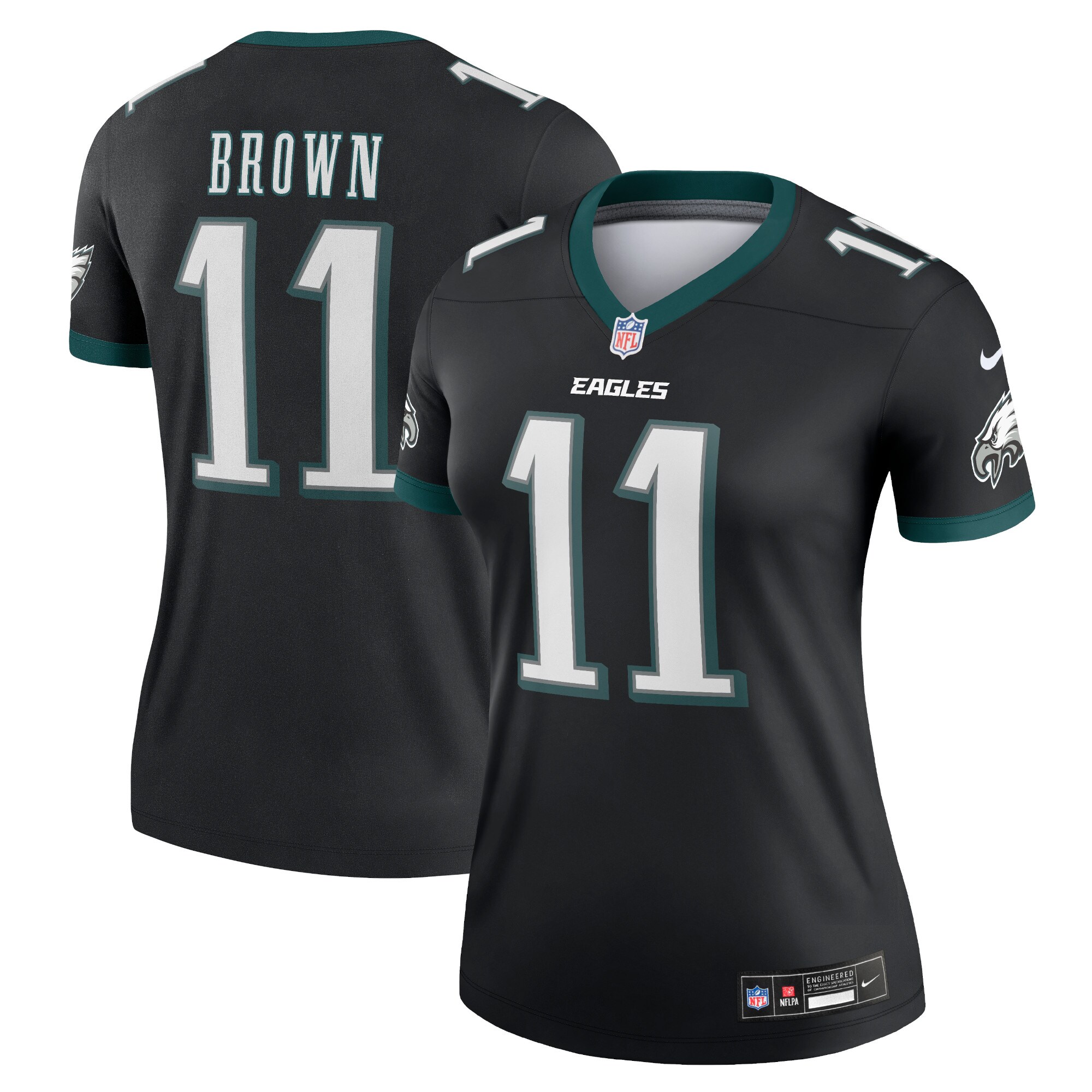 A.J. Brown Philadelphia Eagles  Women's Legend Jersey - Black