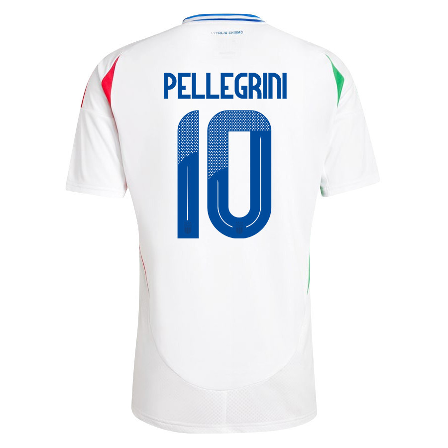 Lorenzo Pellegrini 10 Italy National Team 2024/25 Away Men Jersey - White