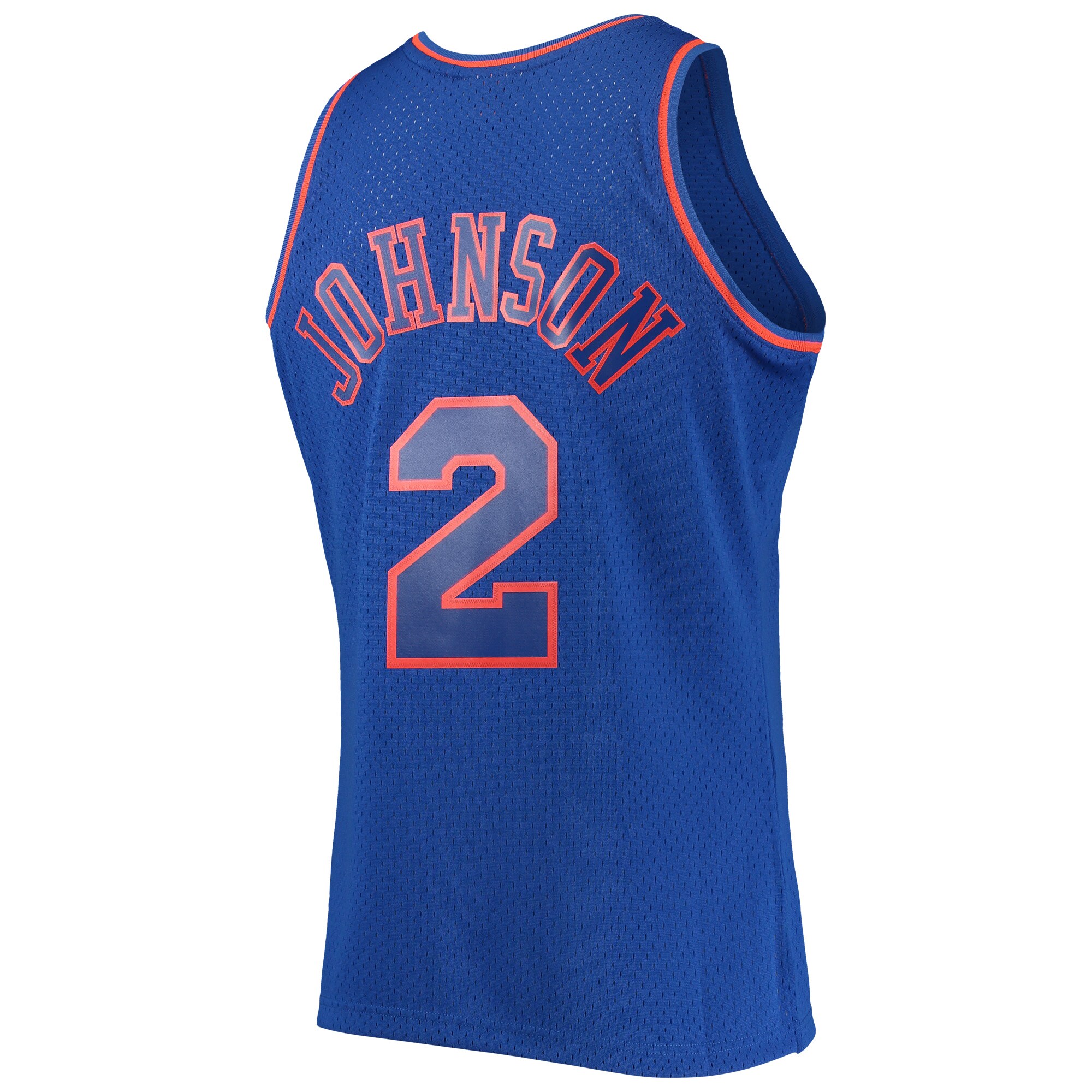 Larry Johnson New York Knicks Mitchell & Ness 1996\/97 Hardwood Classics Swingman Jersey - Blue