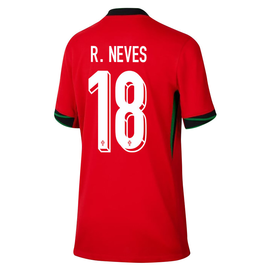 Rúben Neves 18 Portugal National Team 2024/25 Home YOUTH Jersey - Red
