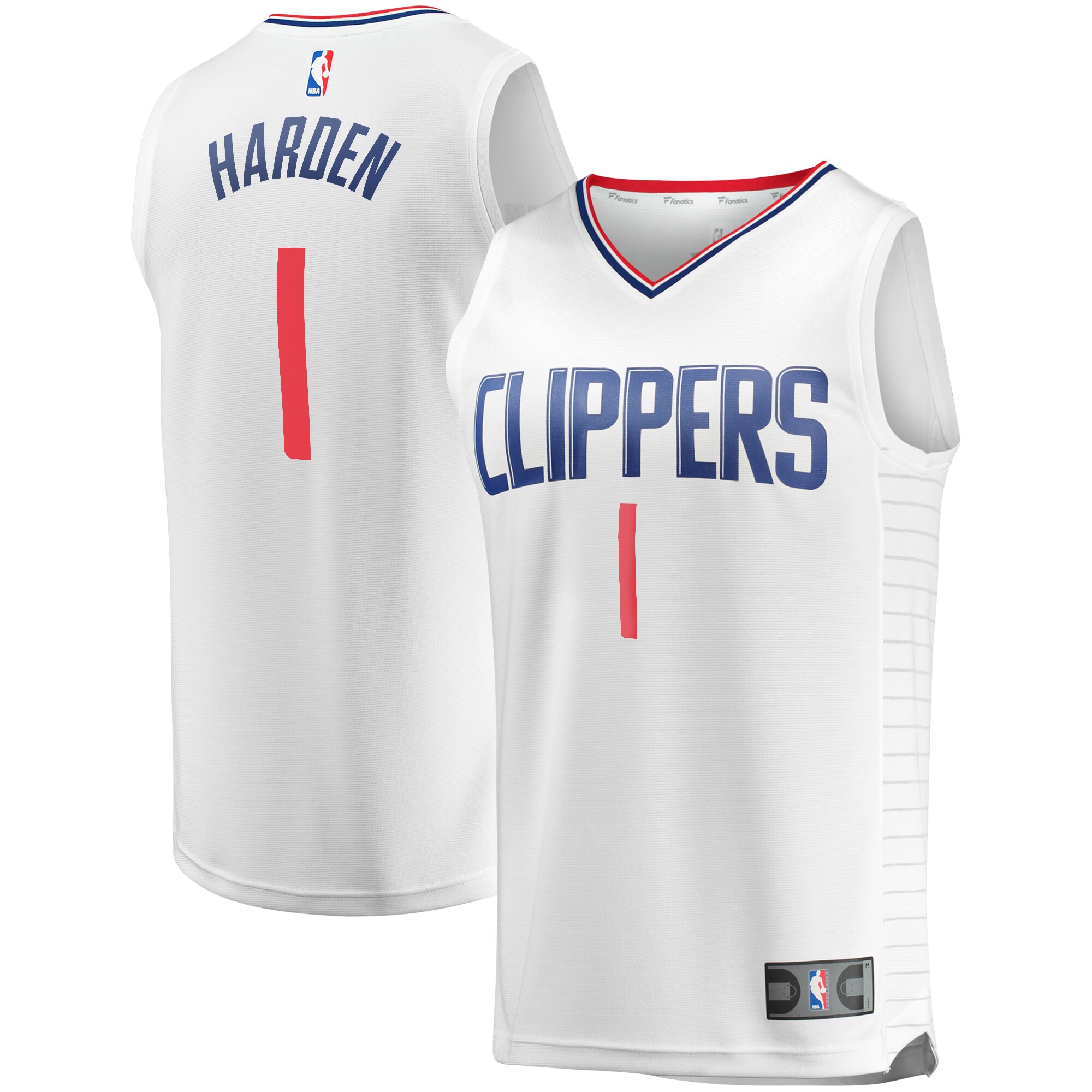 James Harden LA Clippers Fanatics Youth Fast Break Player Jersey - Association Edition - White