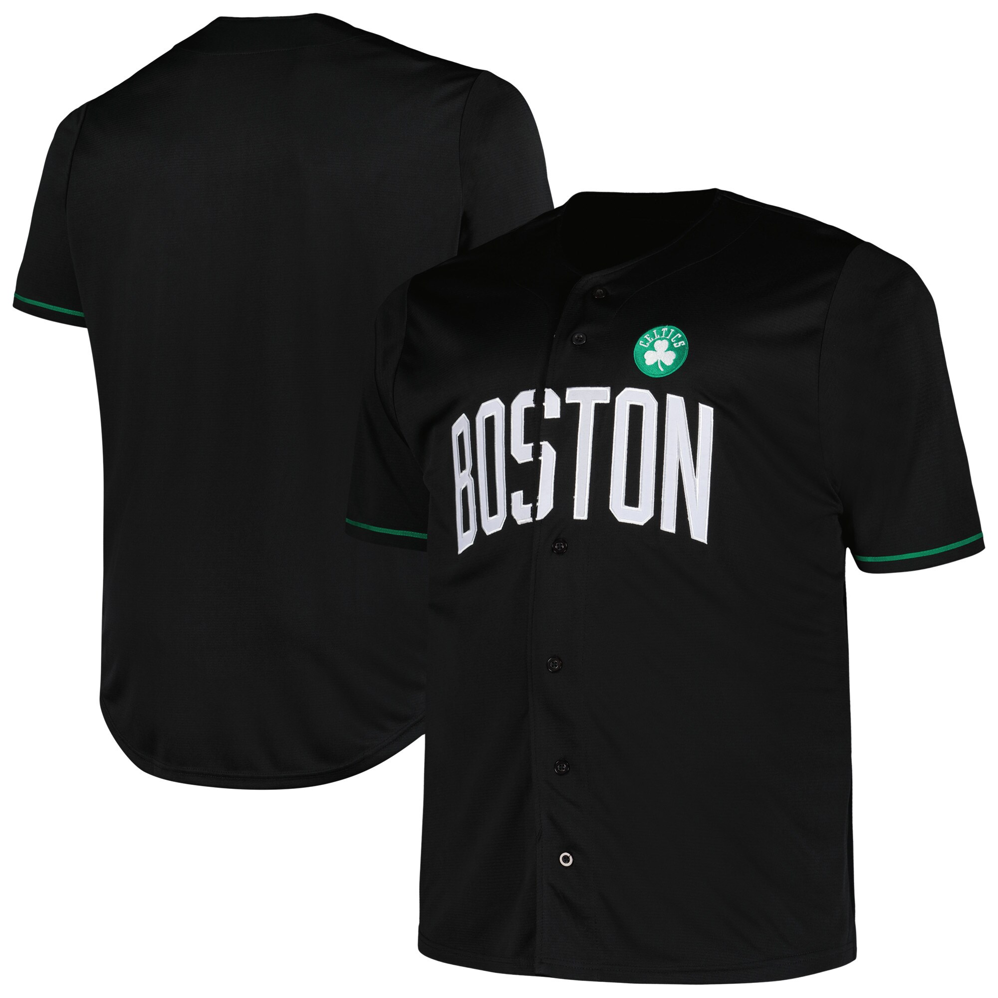Boston Celtics Profile Big & Tall Pop Jersey - Black