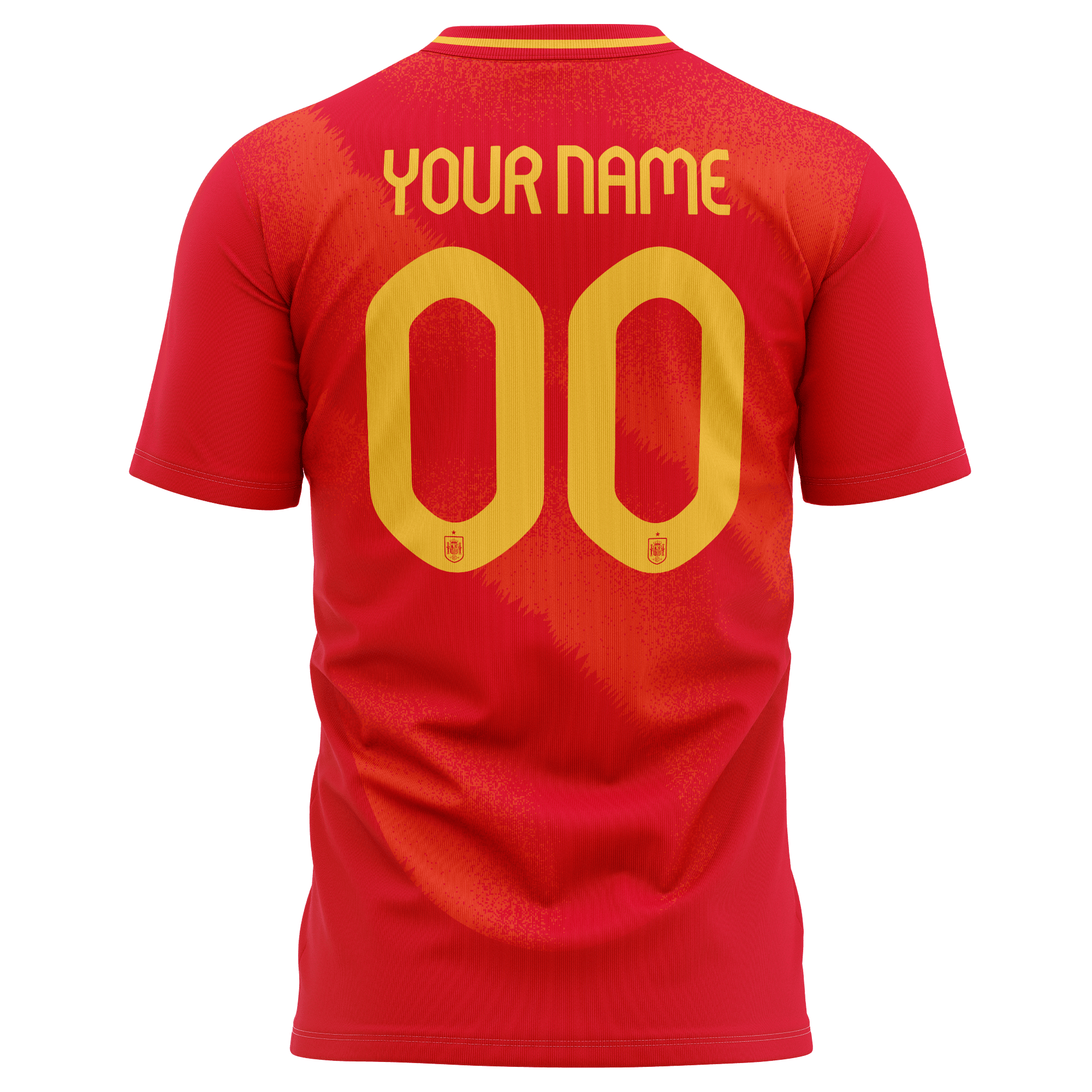 Spain National Team 2024 Home Kits Custom AOP T-shirt - Scarlet