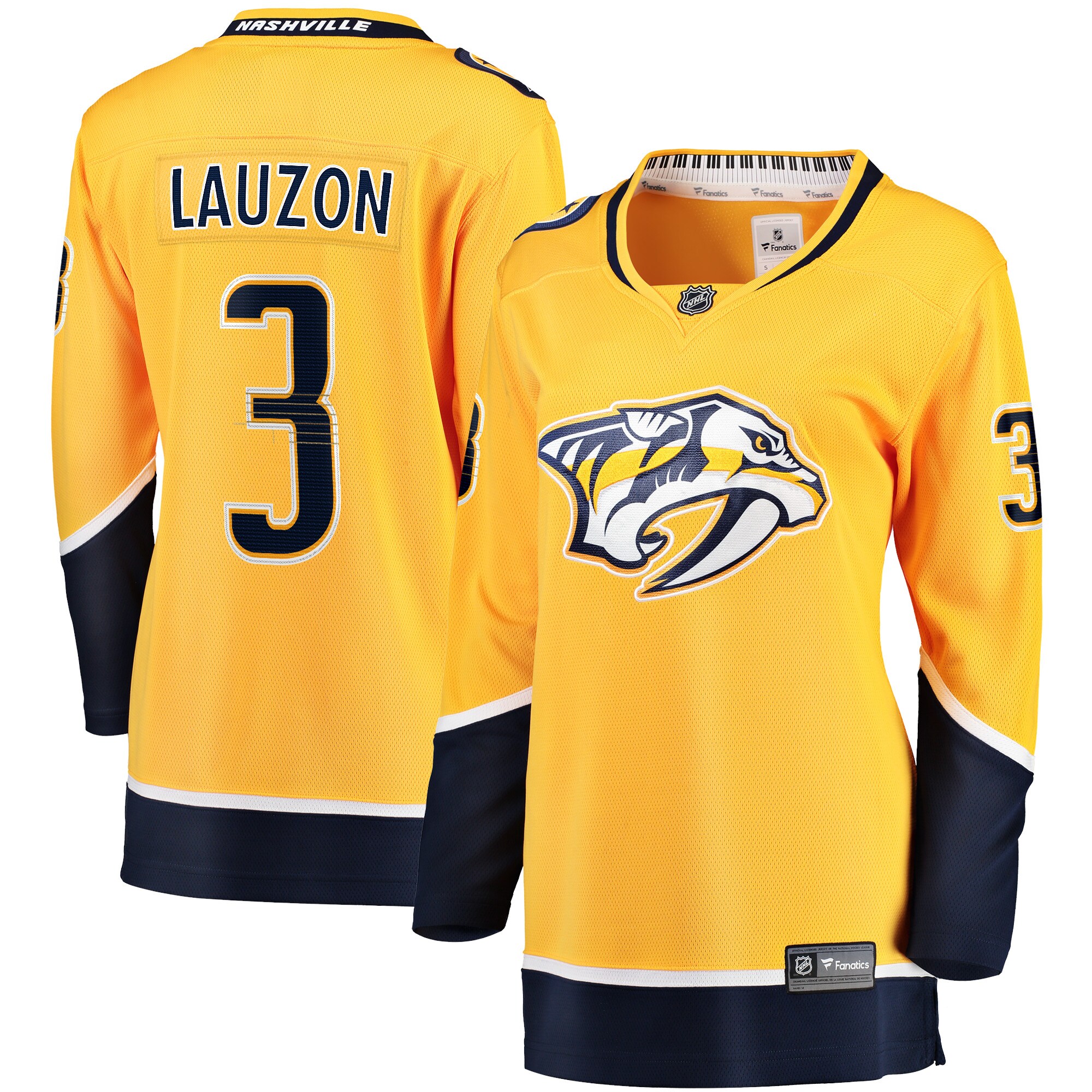 Jeremy Lauzon Nashville Predators Fanatics Women's Home Breakaway Player Jersey - Gold