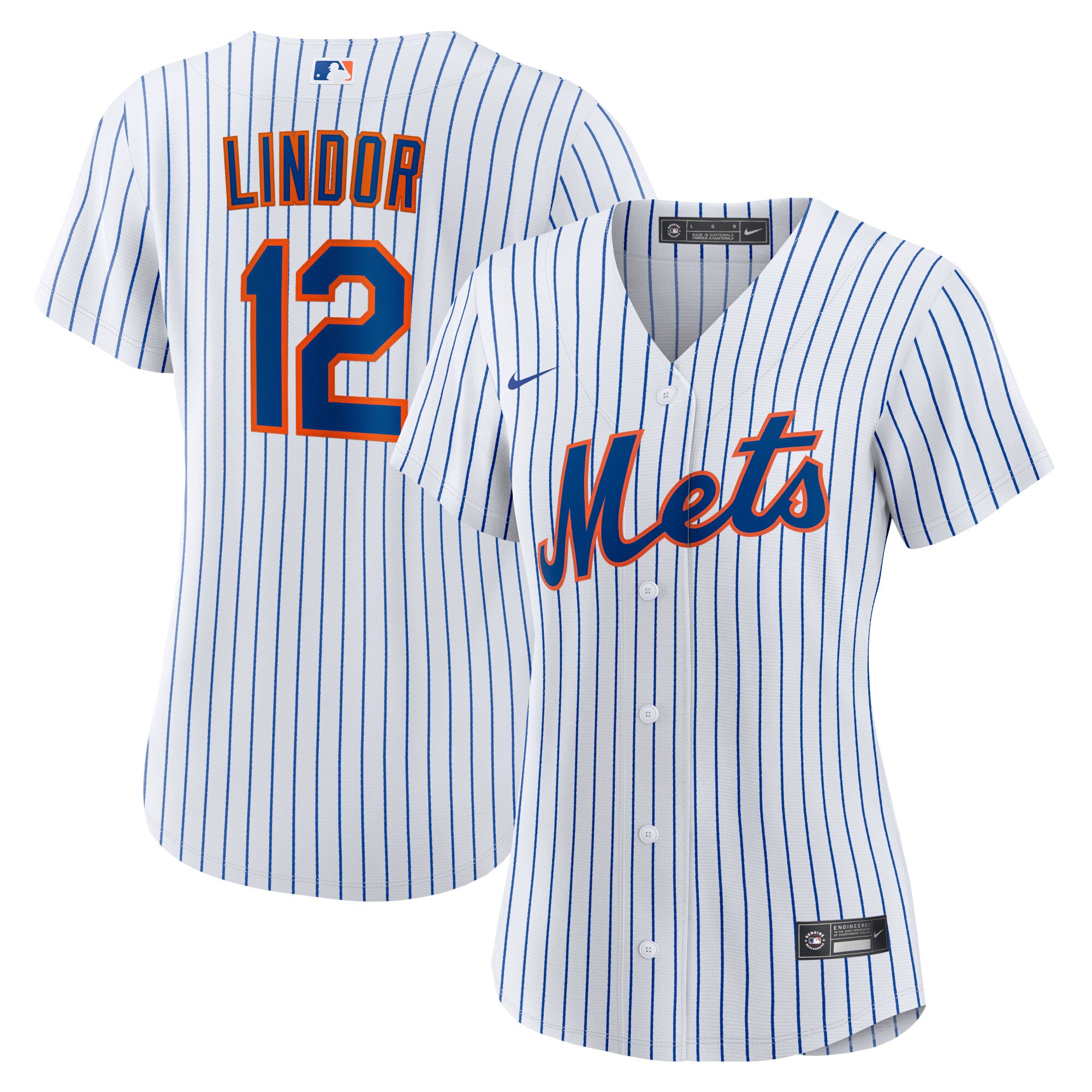 Francisco Lindor New York Mets  Women's Home Replica Player Jersey - White