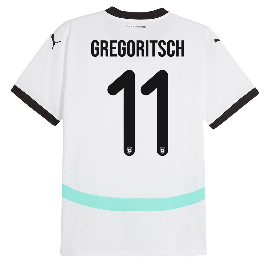 Michael Gregoritsch 11 Austria National Team 2024/25 Away Men Jersey - White