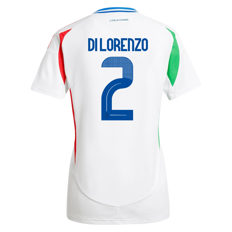 Giovanni Di Lorenzo 2 Italy National Team 2024/25 Away Women Jersey - White