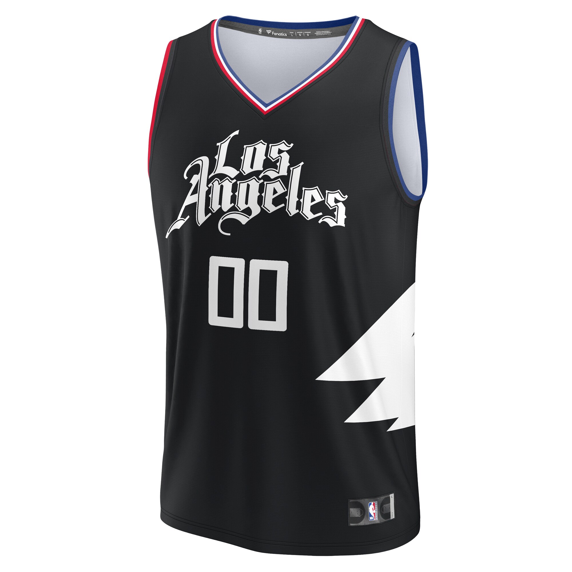 LA Clippers Fanatics Youth Fast Break Replica Custom Jersey - Statement Edition - Black