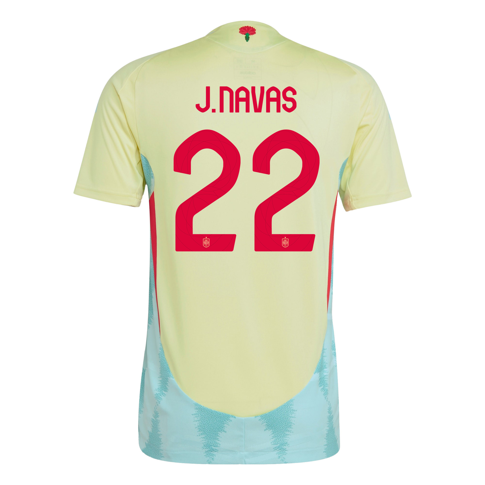 Jesús Navas 22 Spain National Team 2024 Away Men Jersey - Yellow