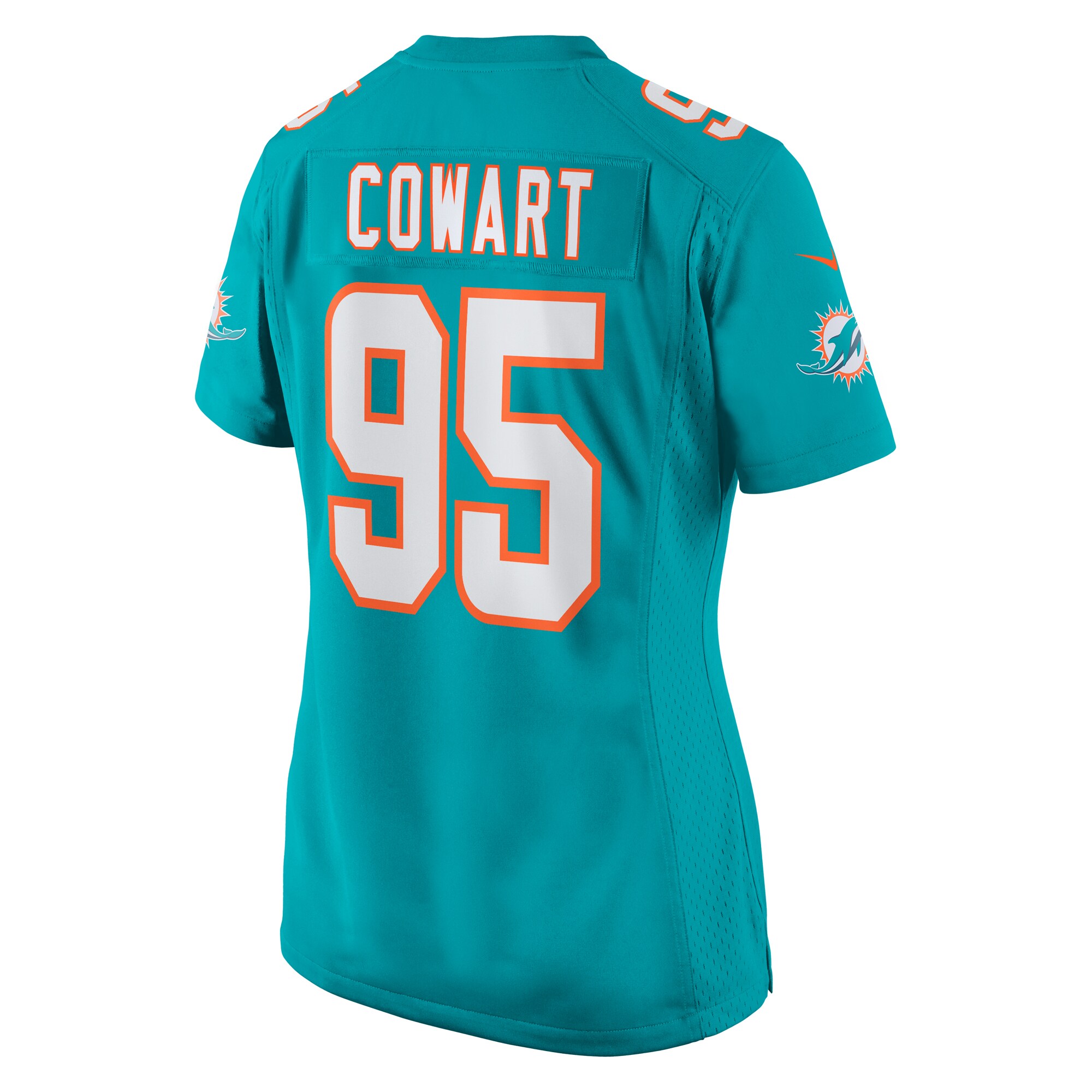 Byron Cowart Miami Dolphins  Women's  Game Jersey -  Aqua