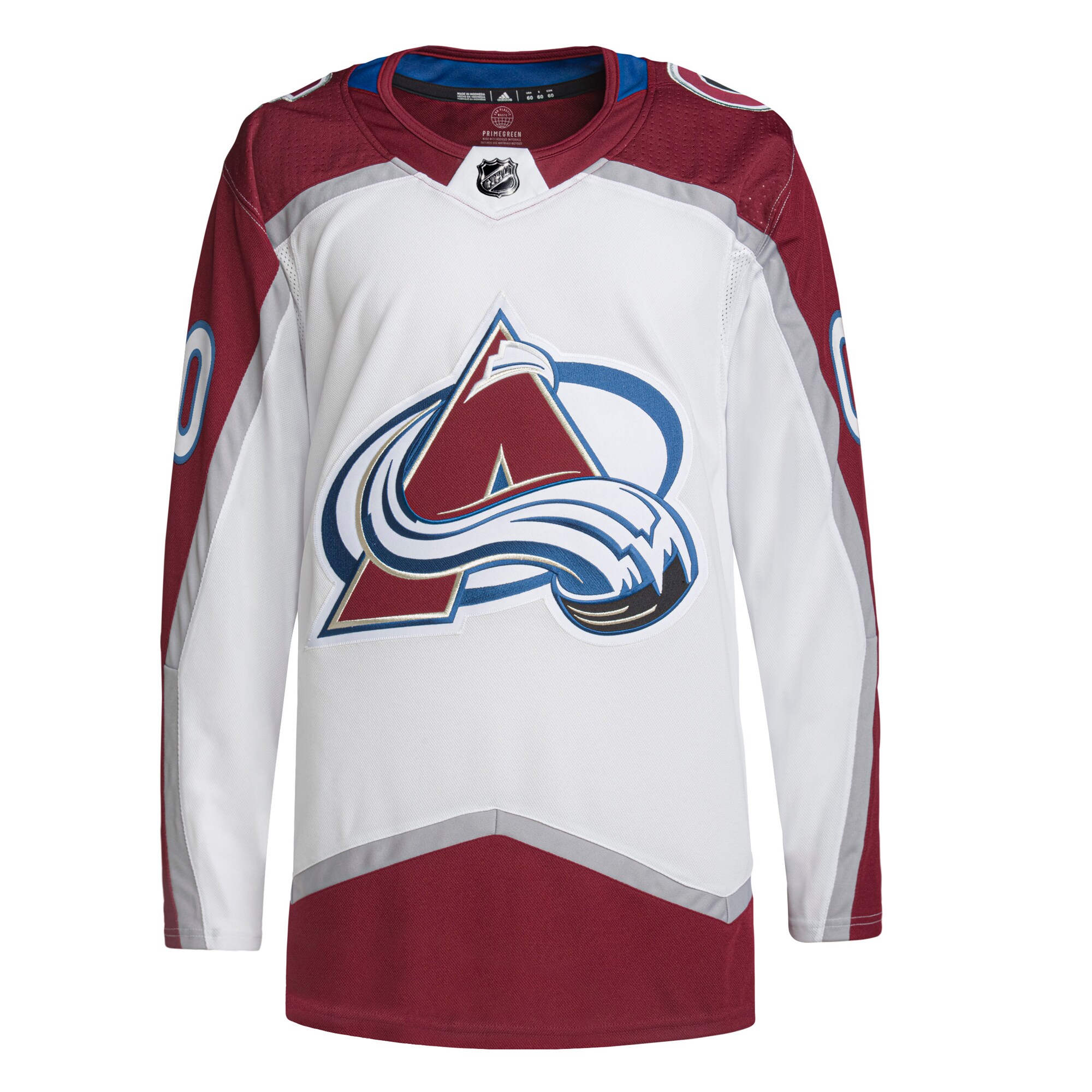 Colorado Avalanche adidas  Away  Primegreen Authentic Custom Jersey - White