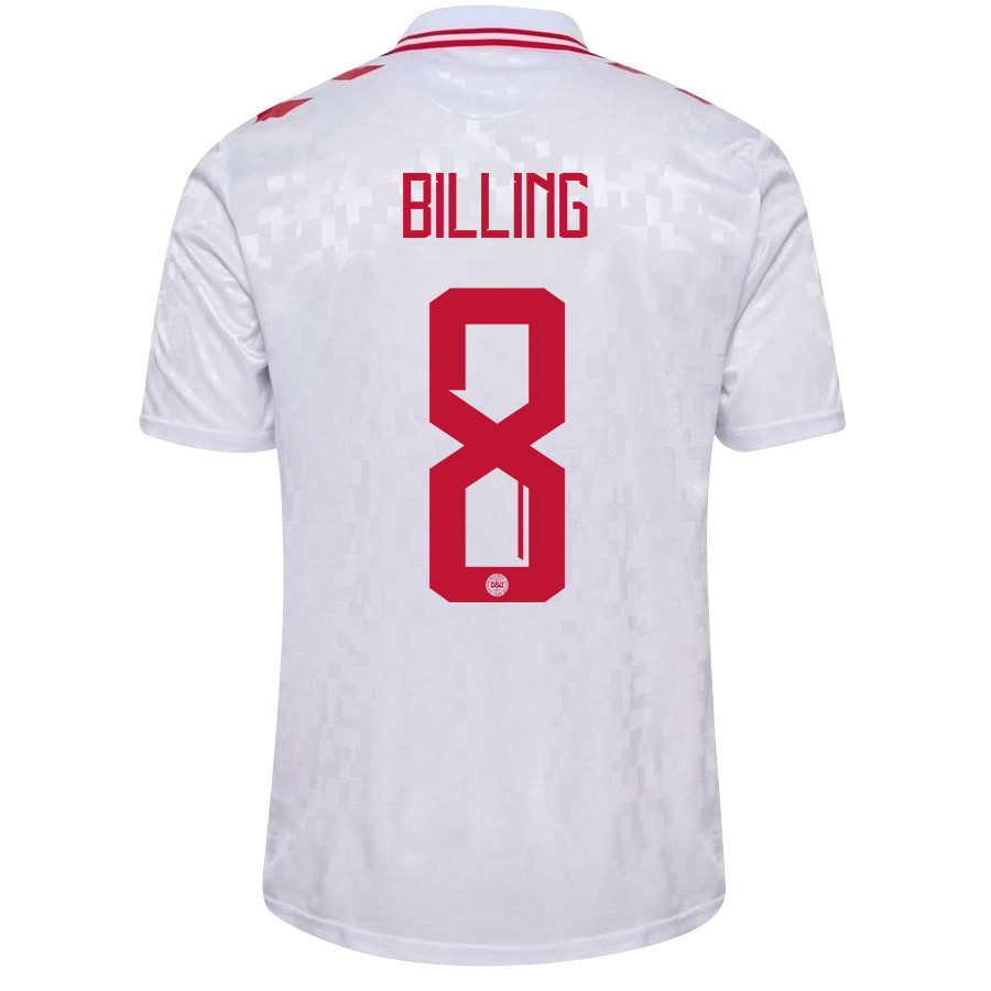 Philip Billing 8 Denmark National Team 2024/25 Away Men Jersey - White