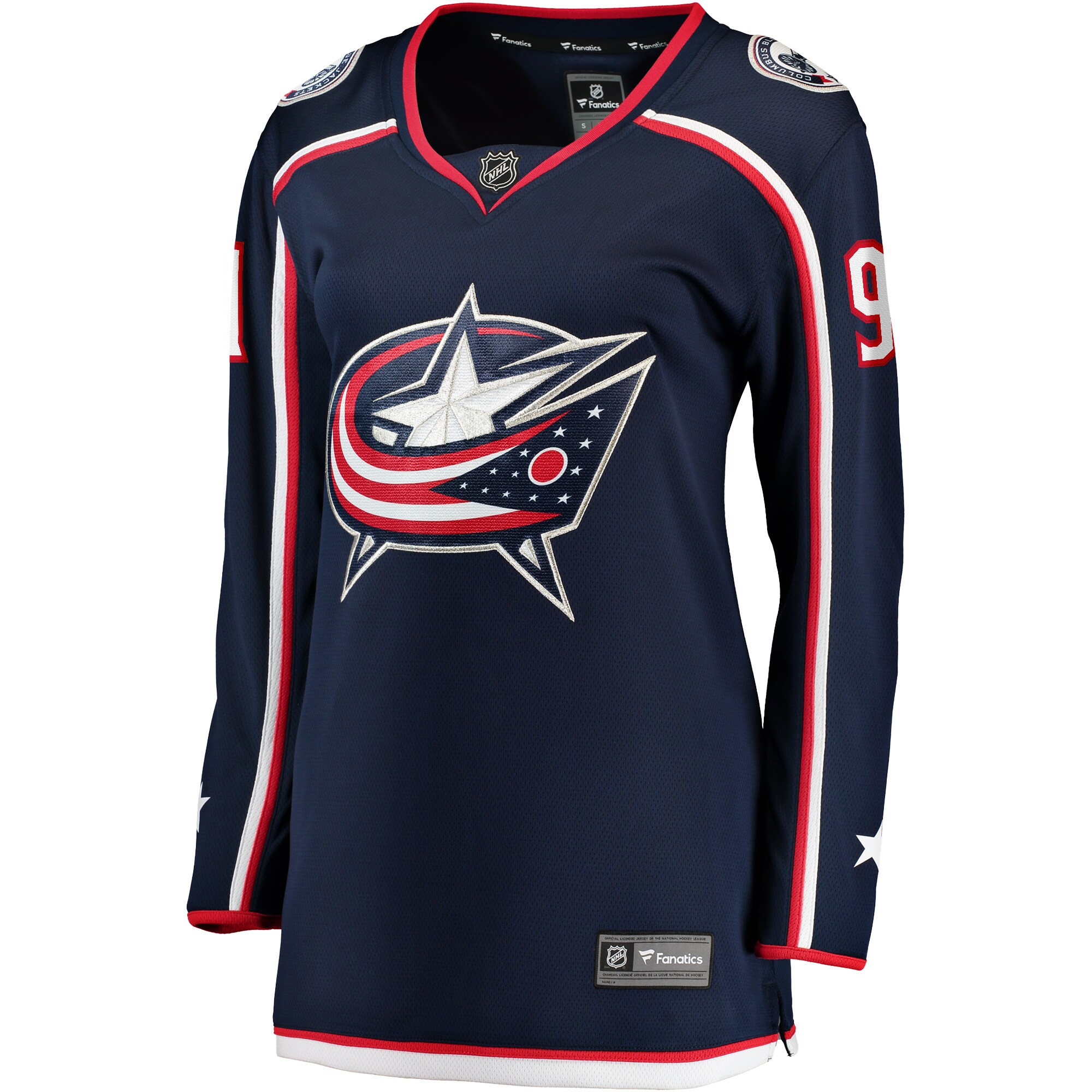 Kent Johnson Columbus Blue Jackets Fanatics Women's Home Breakaway Player Jersey - Navy