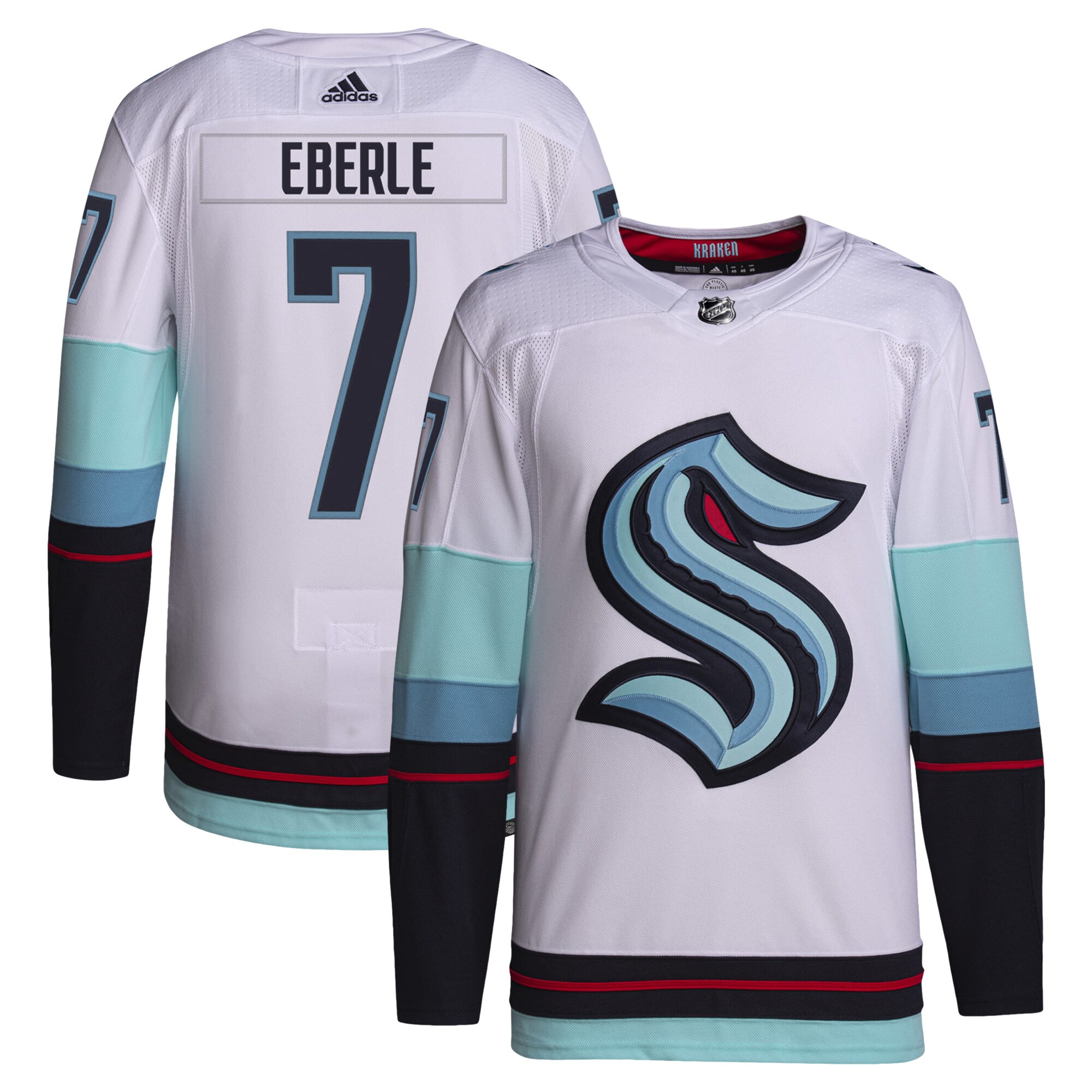 Jordan Eberle Seattle Kraken adidas Away Primegreen Authentic Pro Player Jersey - White