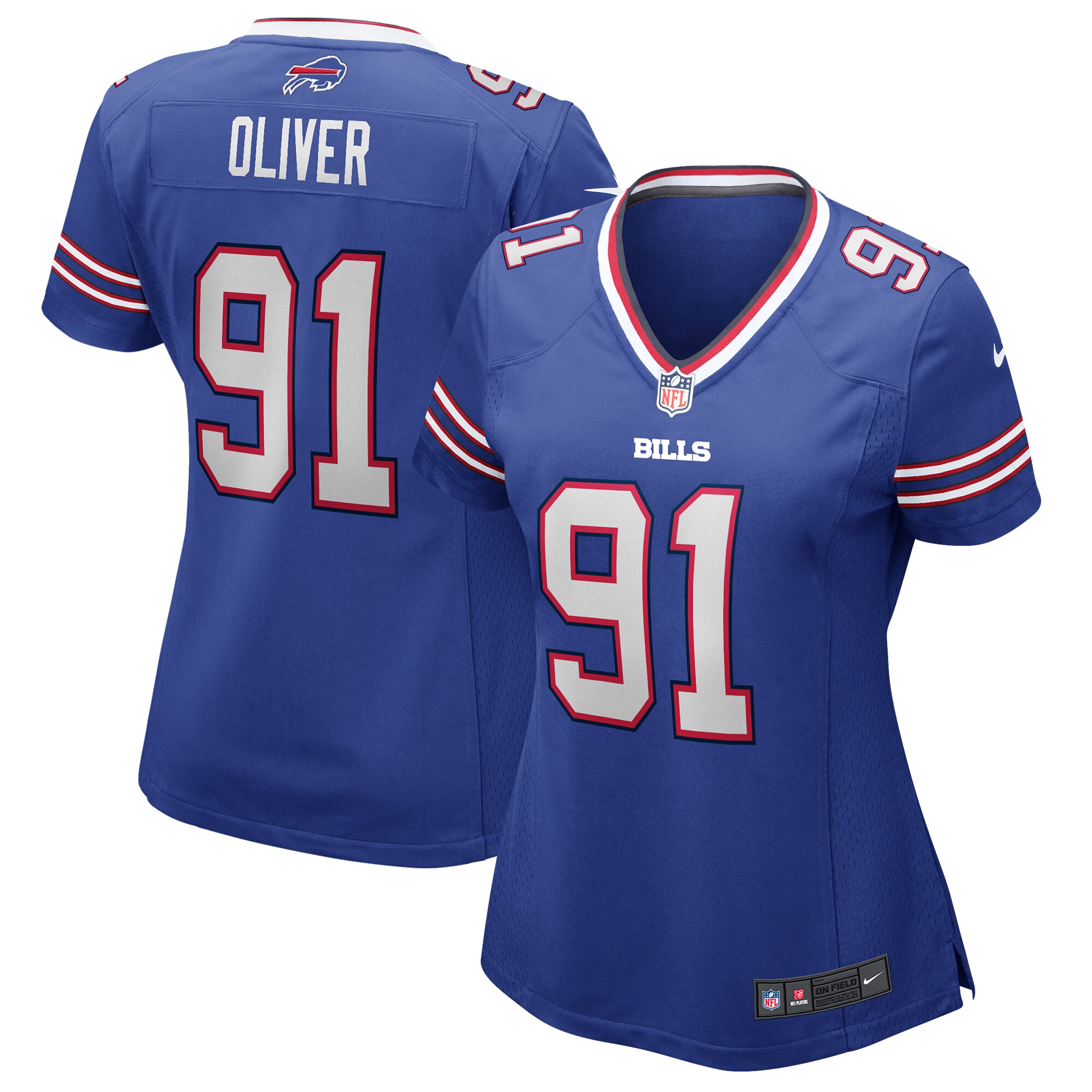 Ed Oliver Buffalo Bills  Women's Game Jersey - Royal