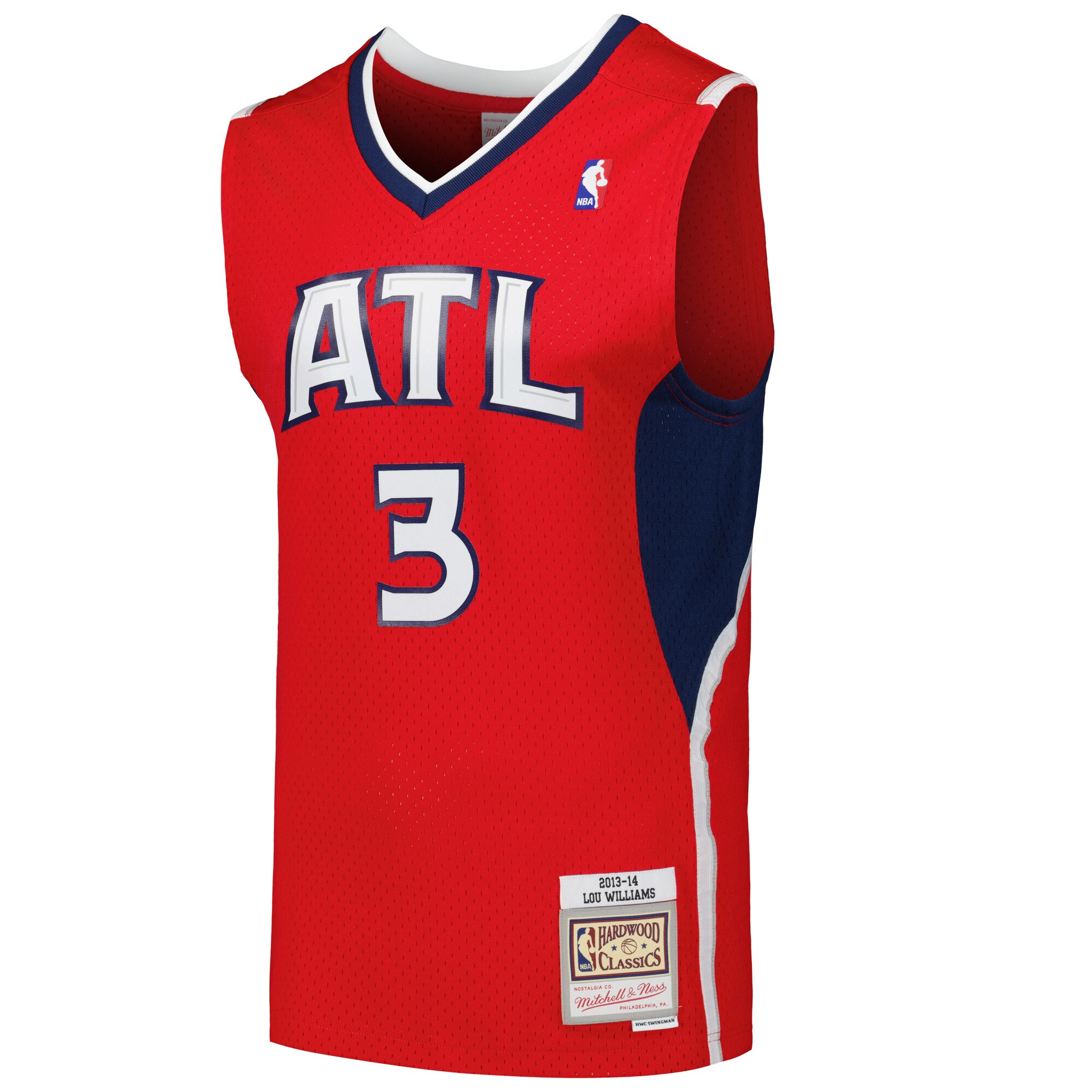 Lou Williams Atlanta Hawks Mitchell & Ness 2001\/02 Hardwood Classics Swingman Jersey - Red