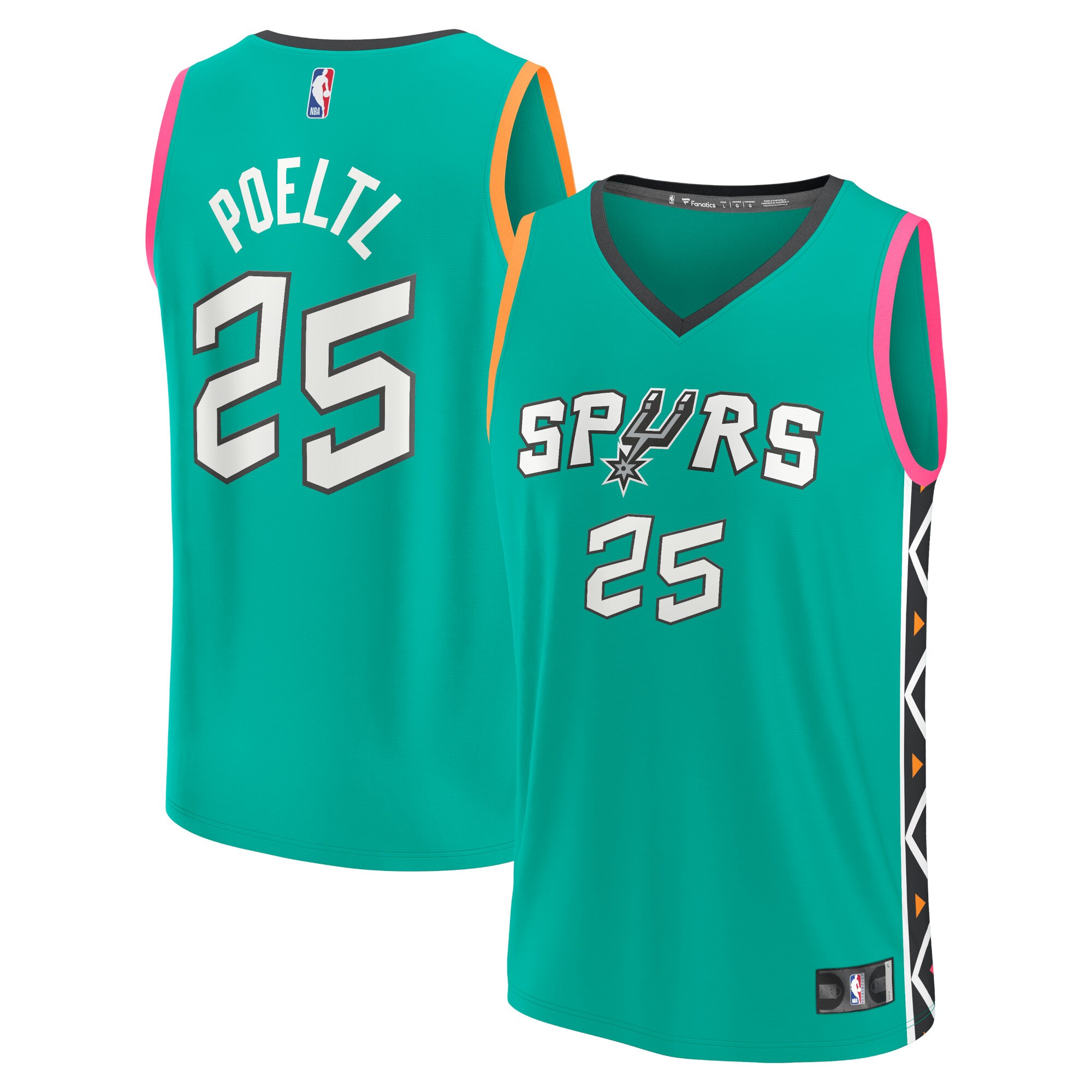 Jakob Poeltl San Antonio Spurs Fanatics Fastbreak Jersey - City Edition - Green