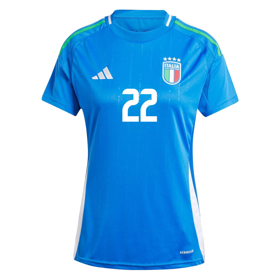 Stephan El Shaarawy 22 Italy National Team 2024/25 Home Women Jersey - Blue