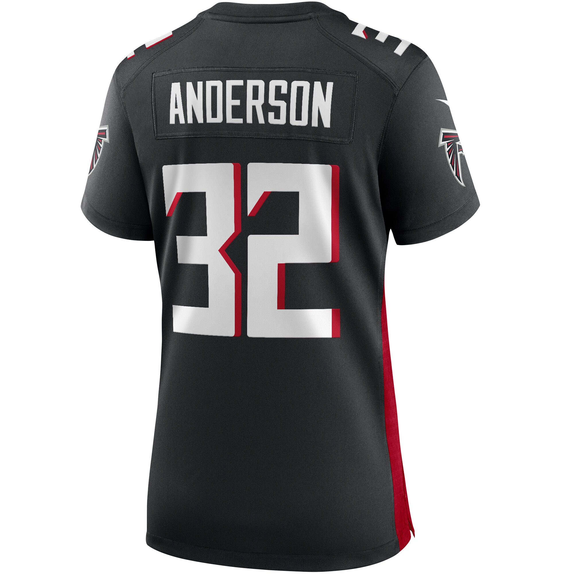Jamal Anderson Atlanta Falcons  Women's Game Retired Player Jersey - Black