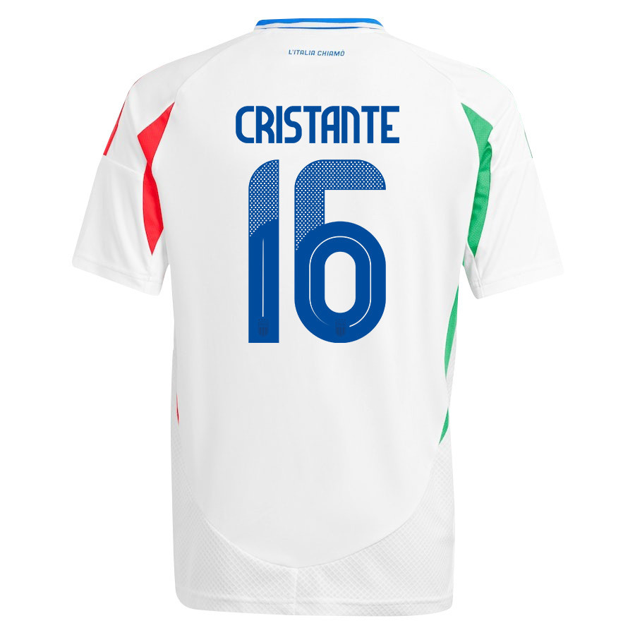 Bryan Cristante 16 Italy National Team 2024/25 Away YOUTH Jersey - White