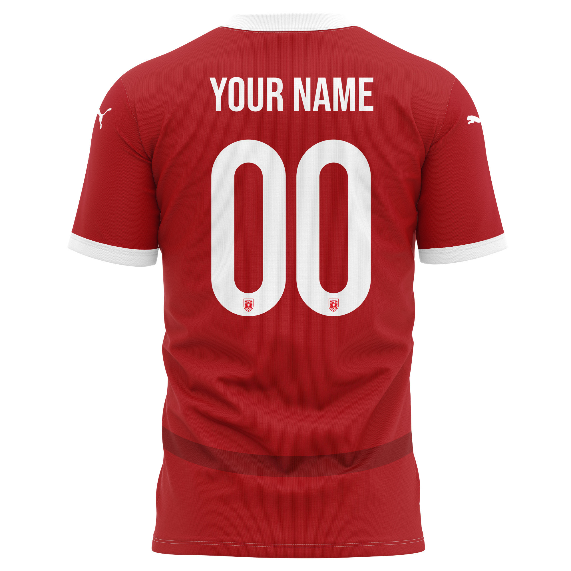 Austria National Team 2024/25 Home Kits Custom AOP T-shirt - Red