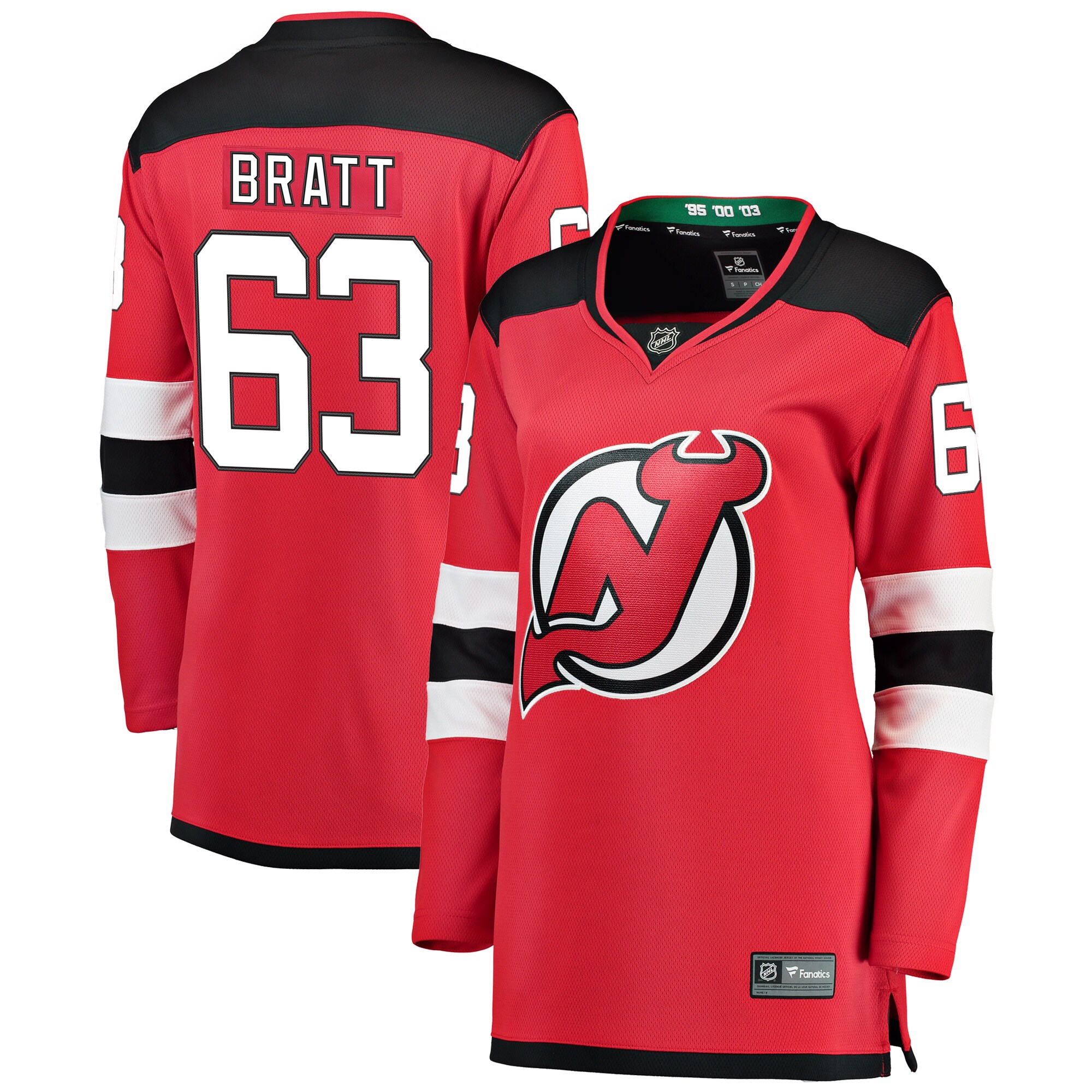 Jesper Bratt New Jersey Devils Fanatics Women's Home Breakaway Player Jersey - Red