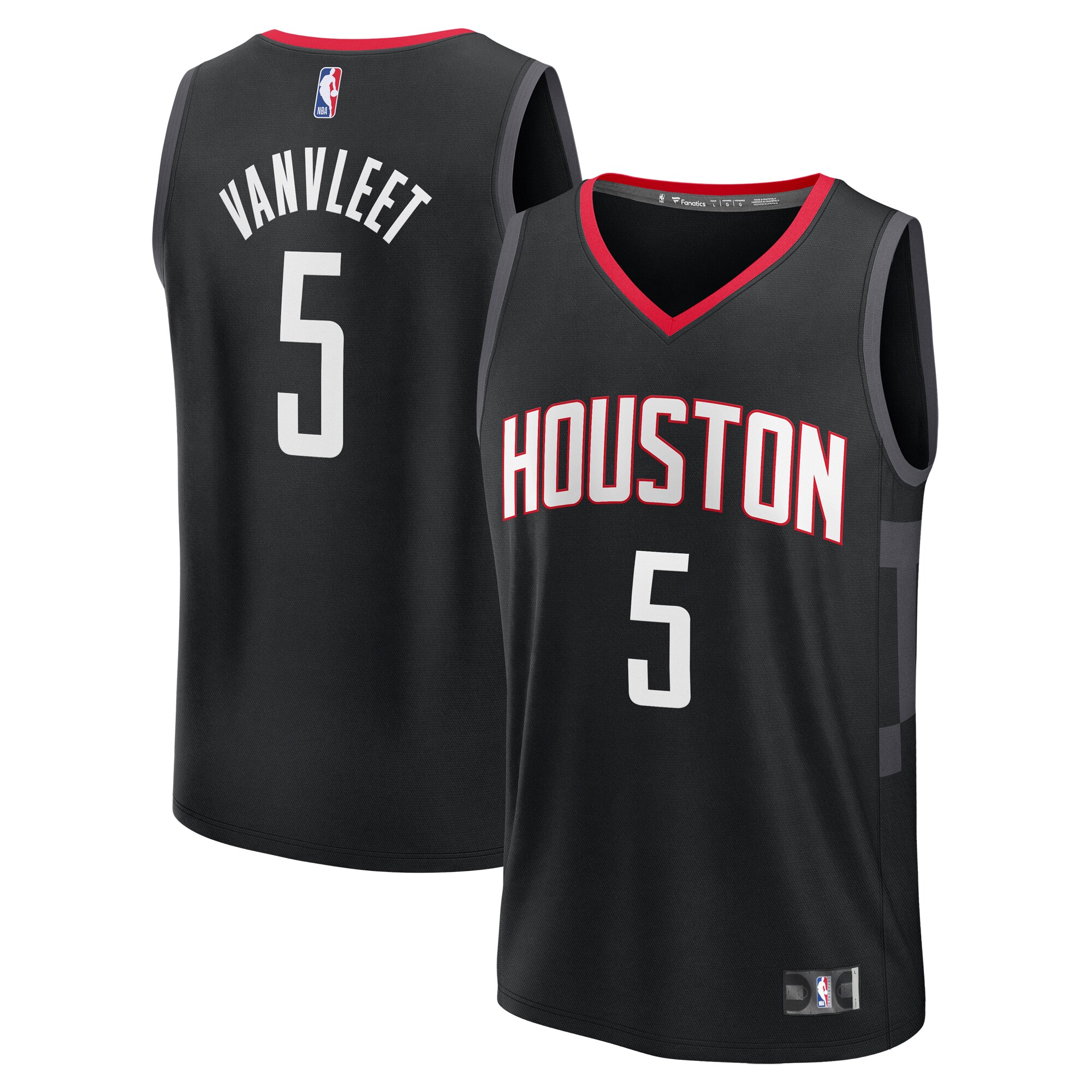 Fred VanVleet Houston Rockets Fanatics Youth Fast Break Replica Player Jersey - Statement Edition - Black