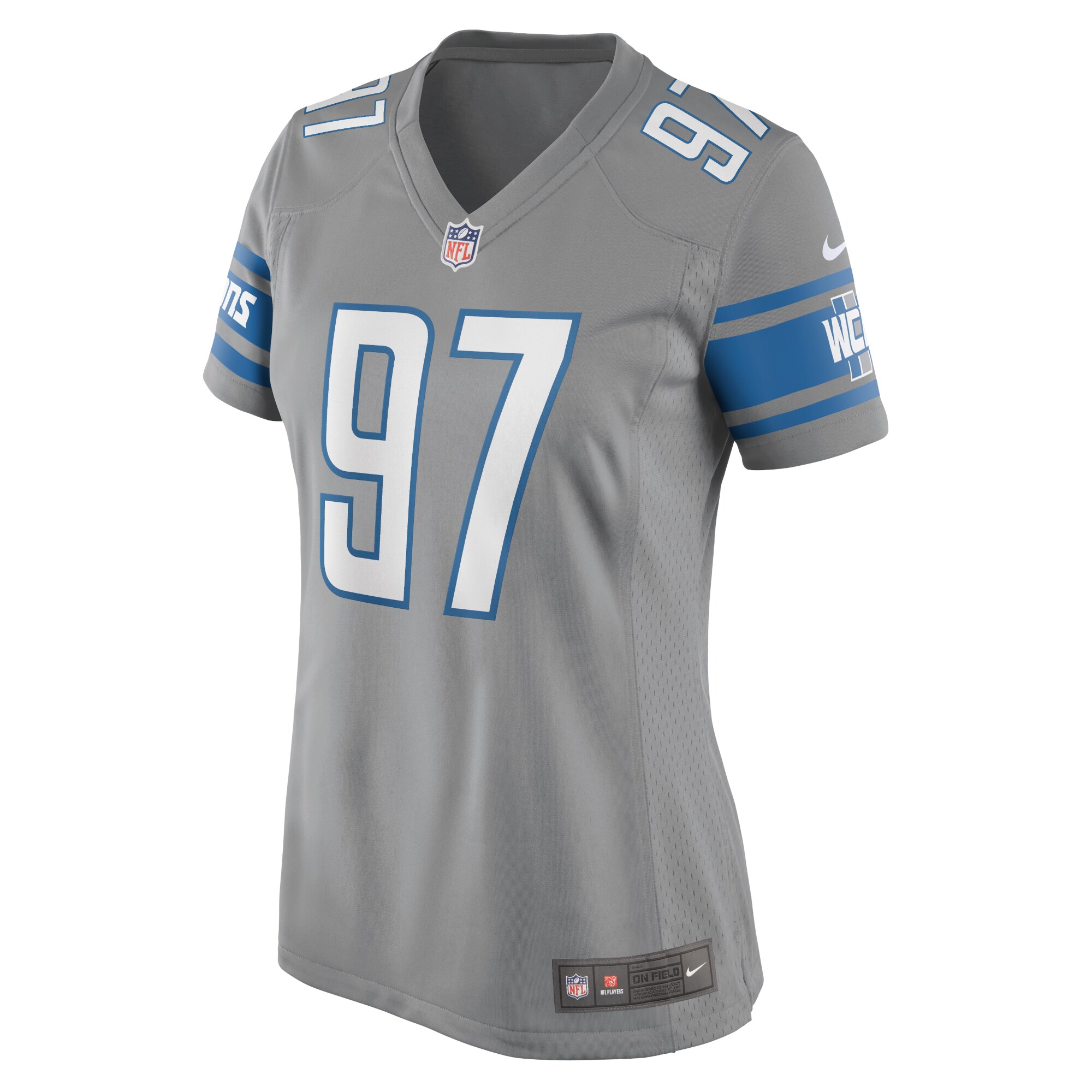 Aidan Hutchinson Detroit Lions  Women's Game Jersey - Silver