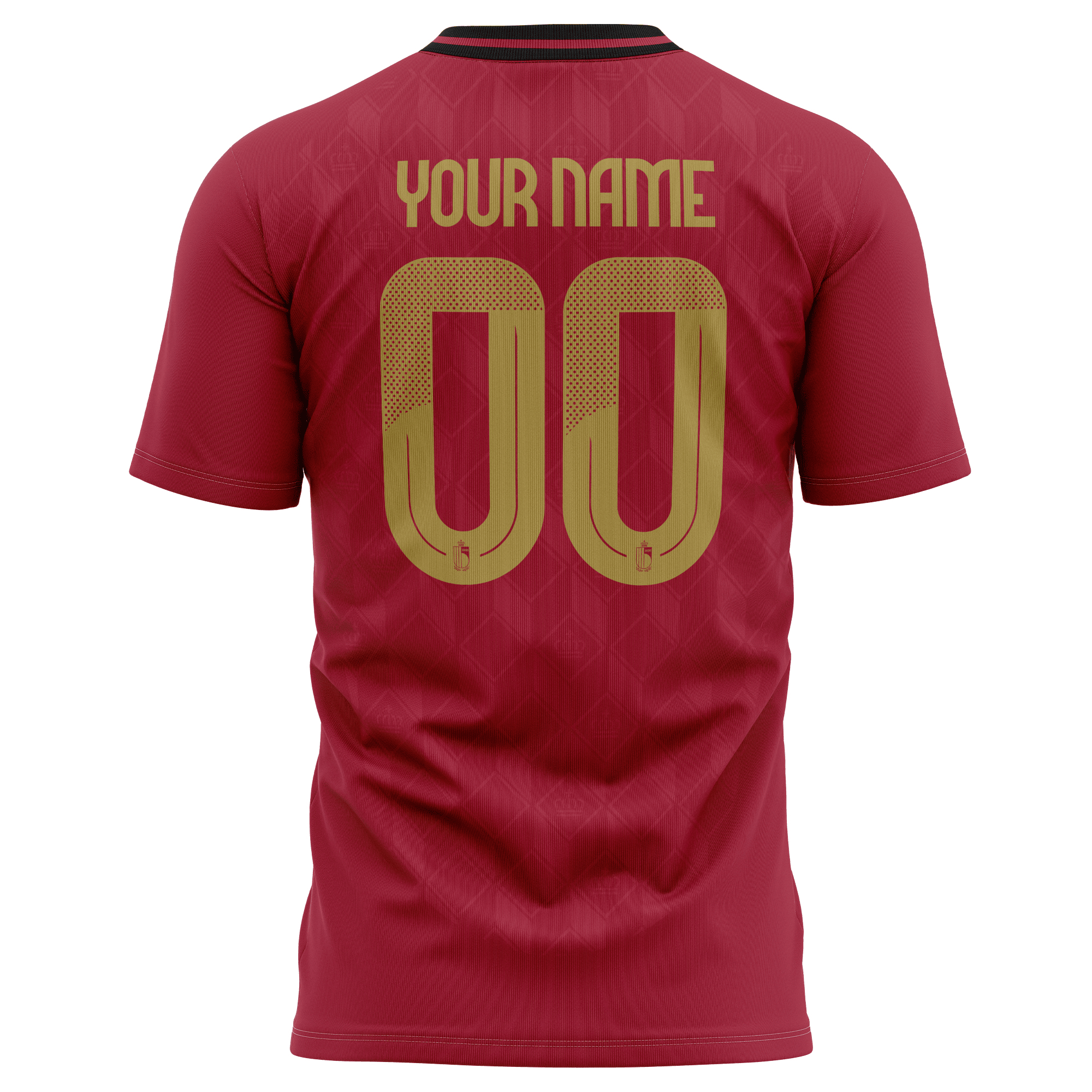 Belgium National Team 2024 Home Kits Custom AOP T-shirt - Burgundy
