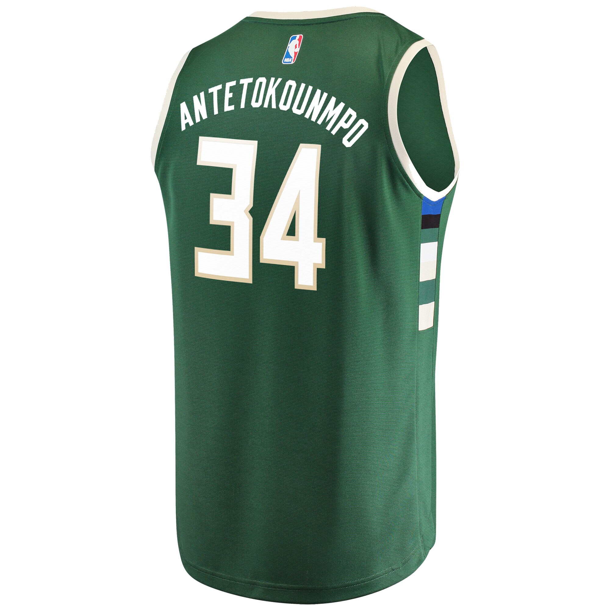 Giannis Antetokounmpo Milwaukee Bucks Fanatics Youth Fast Break Replica Jersey Hunter Green - Icon Edition