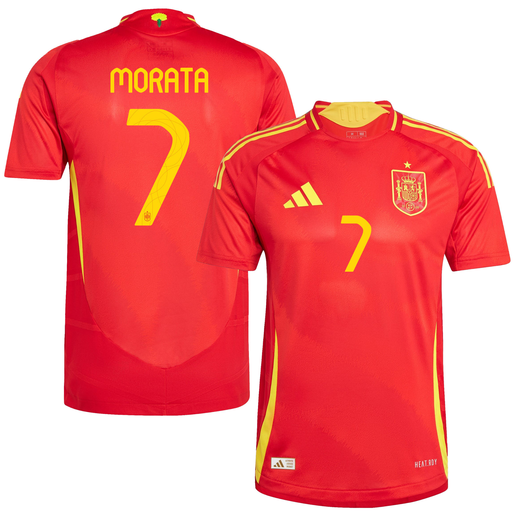 Álvaro Morata 7 Spain National Team 2024 Home Men Jersey - Red