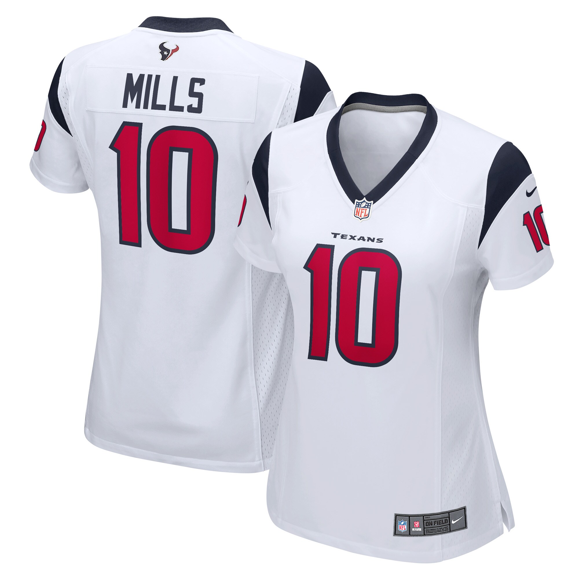 Davis Mills Houston Texans  Women's Game Player Jersey - White