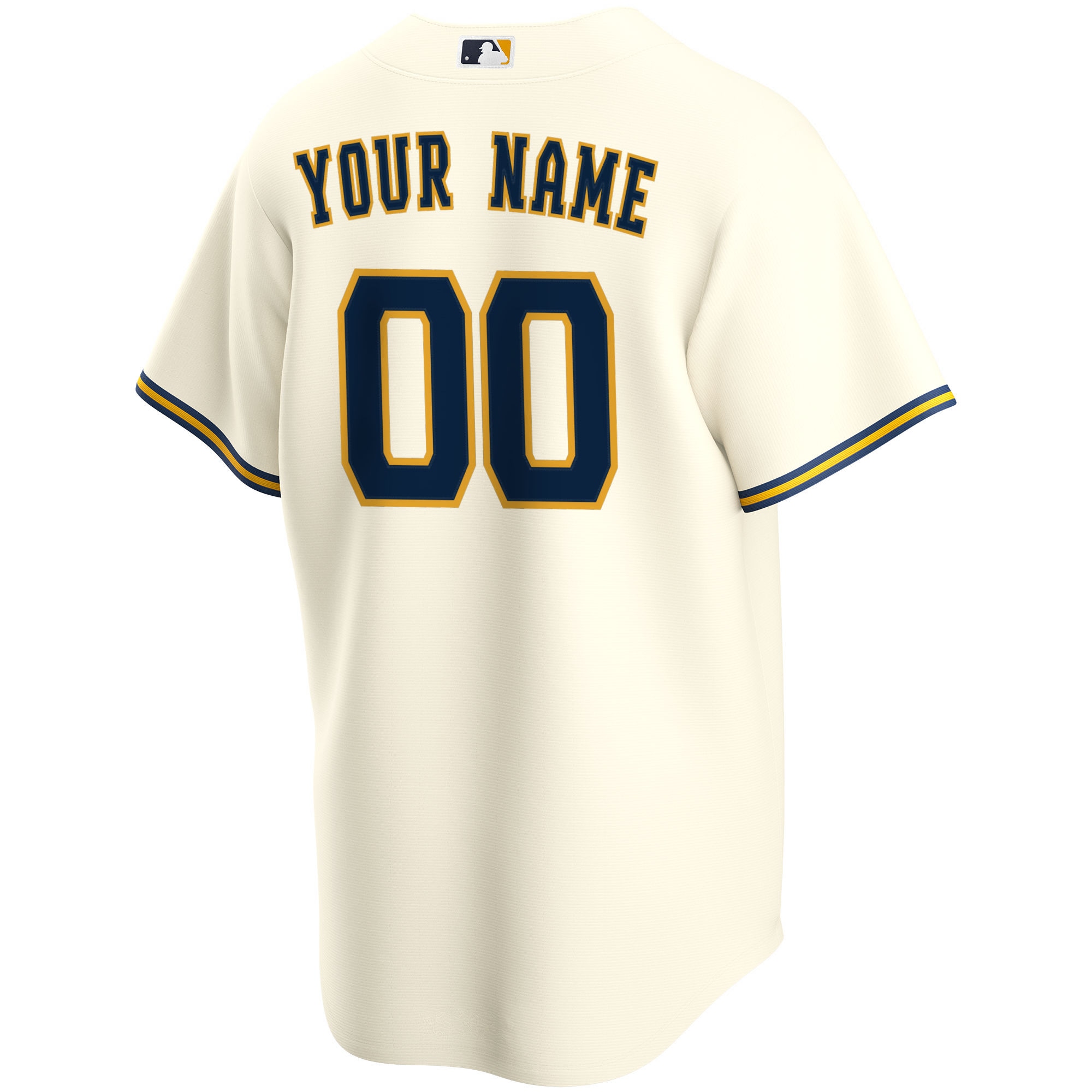 Milwaukee Brewers  Home Replica Custom Jersey - Cream