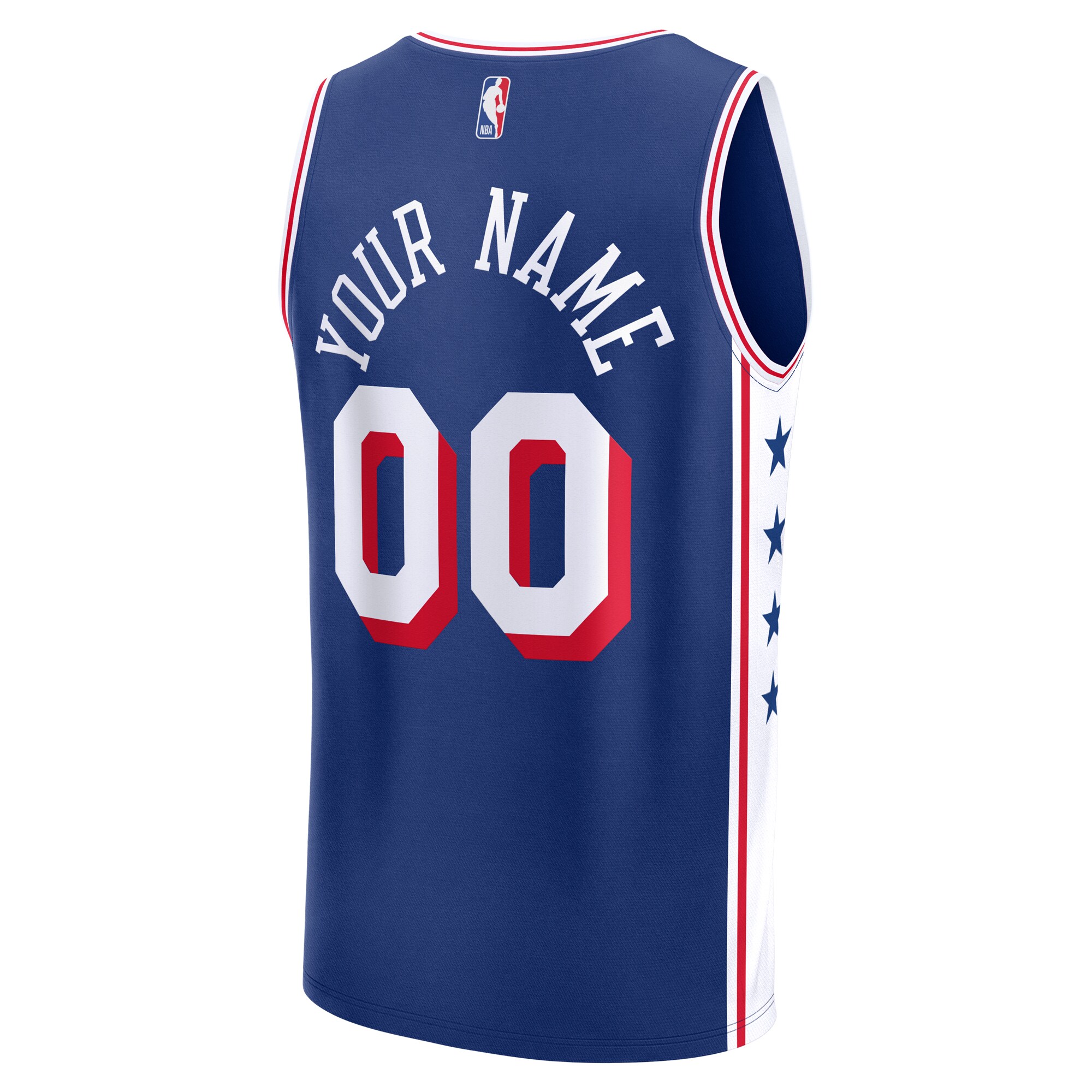Philadelphia 76ers Fanatics Youth Custom Fast Break Jersey - Royal - Icon Edition