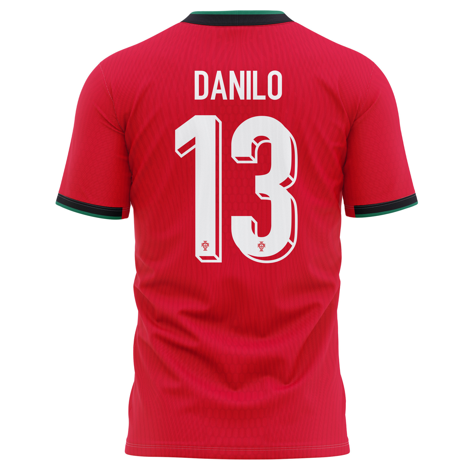 Danilo 13 Portugal National Team 2024/25 Home Kits AOP T-shirt - Red