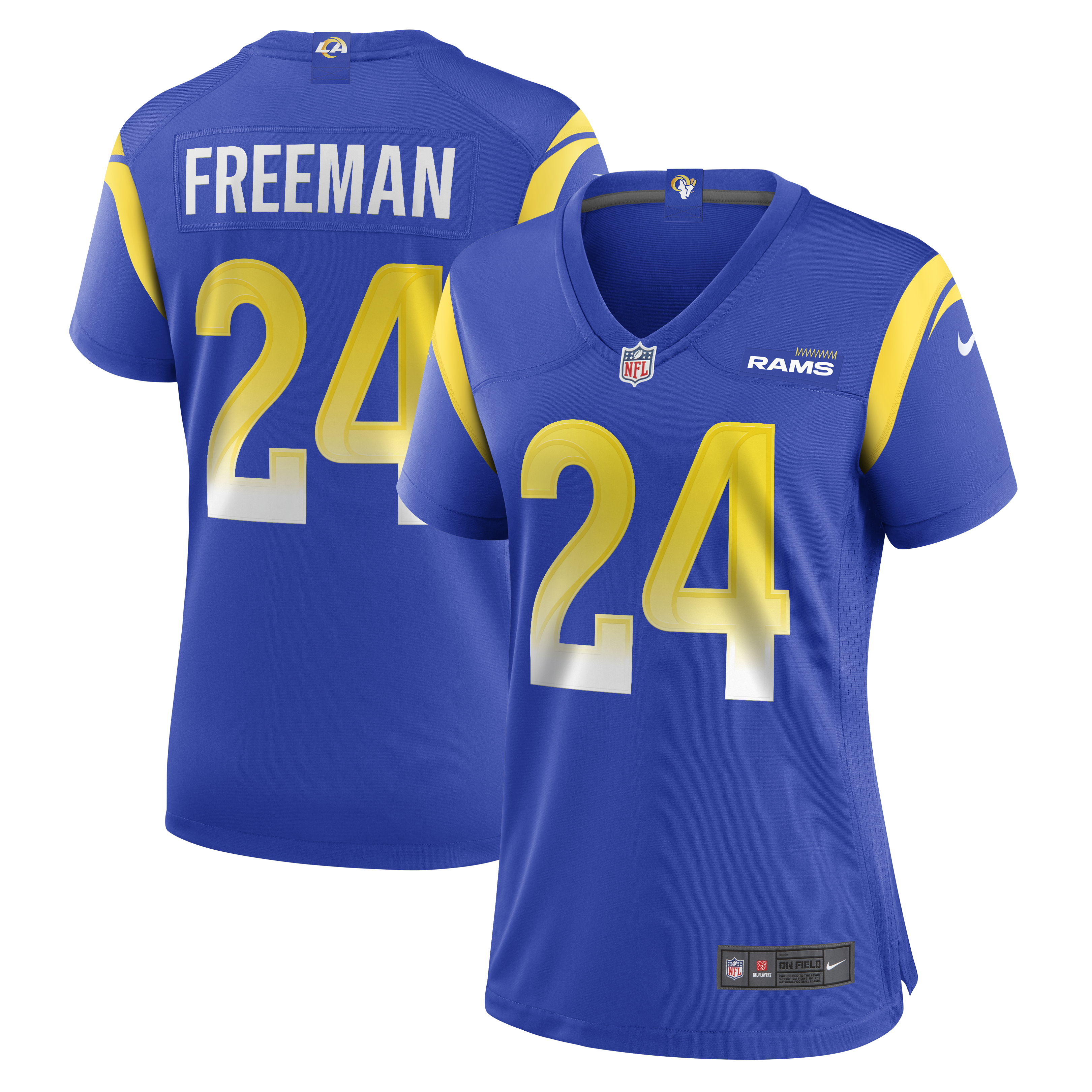Royce Freeman Los Angeles Rams  Women's  Game Jersey - Royal