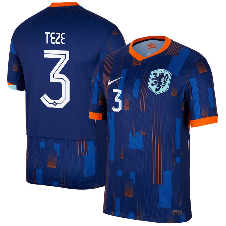 Jordan Teze 3 Netherlands National Team 2024/25 Away Men Jersey - Navy