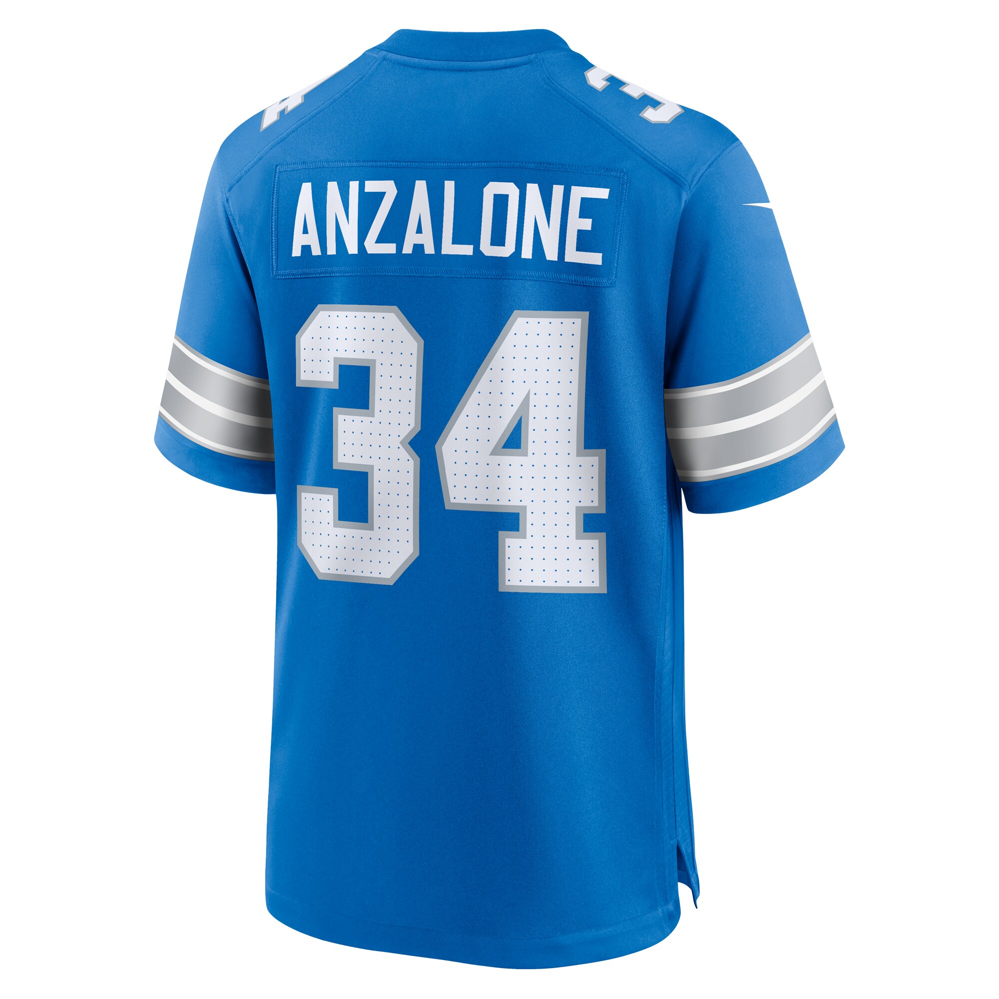Alex Anzalone Detroit Lions  Game Jersey - Blue