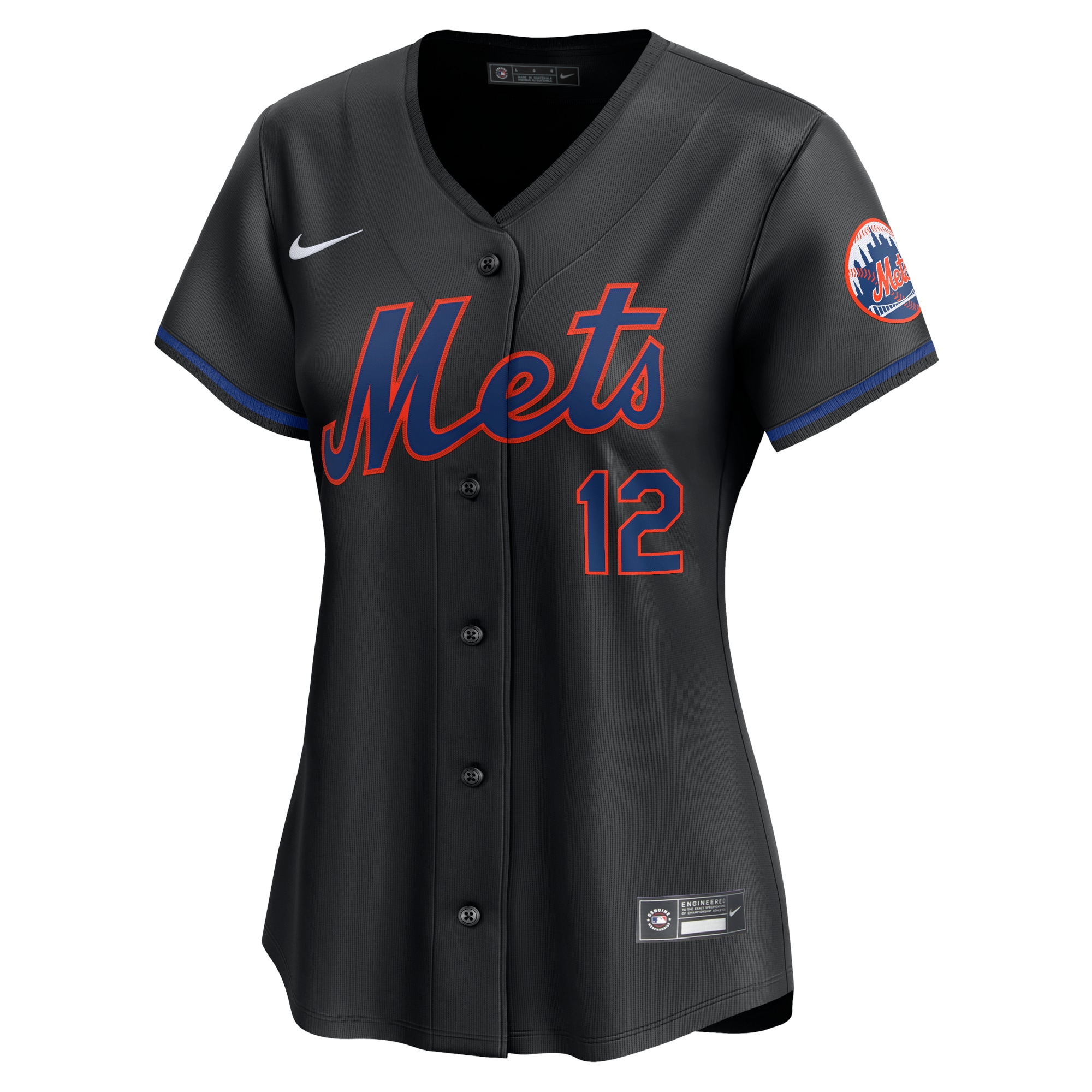 Francisco Lindor New York Mets  Women's Alternate Limited Player Jersey\u00c2\u00a0\u00e2\u20ac\u201c Black