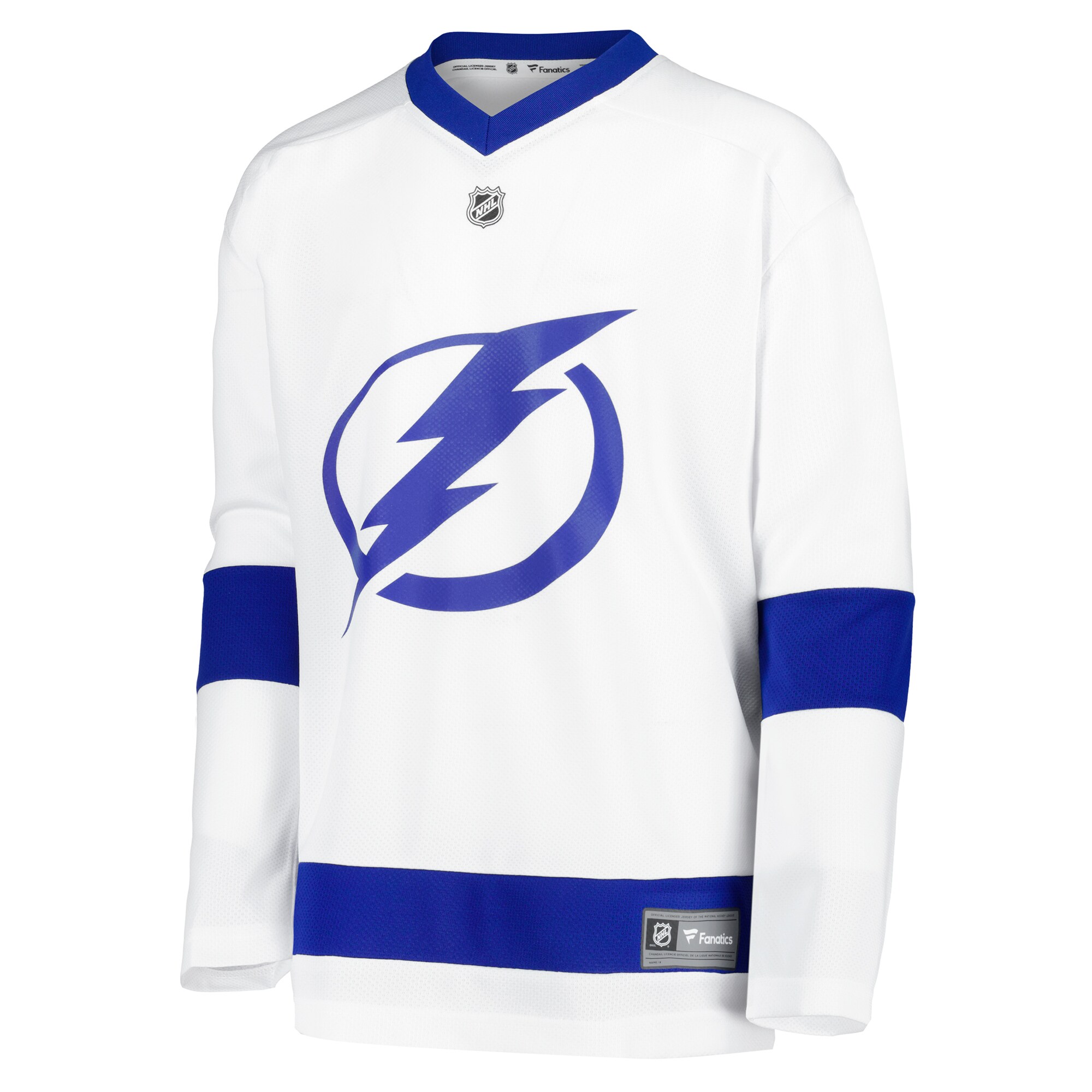 Tampa Bay Lightning Fanatics Youth Away Replica Blank Jersey - White