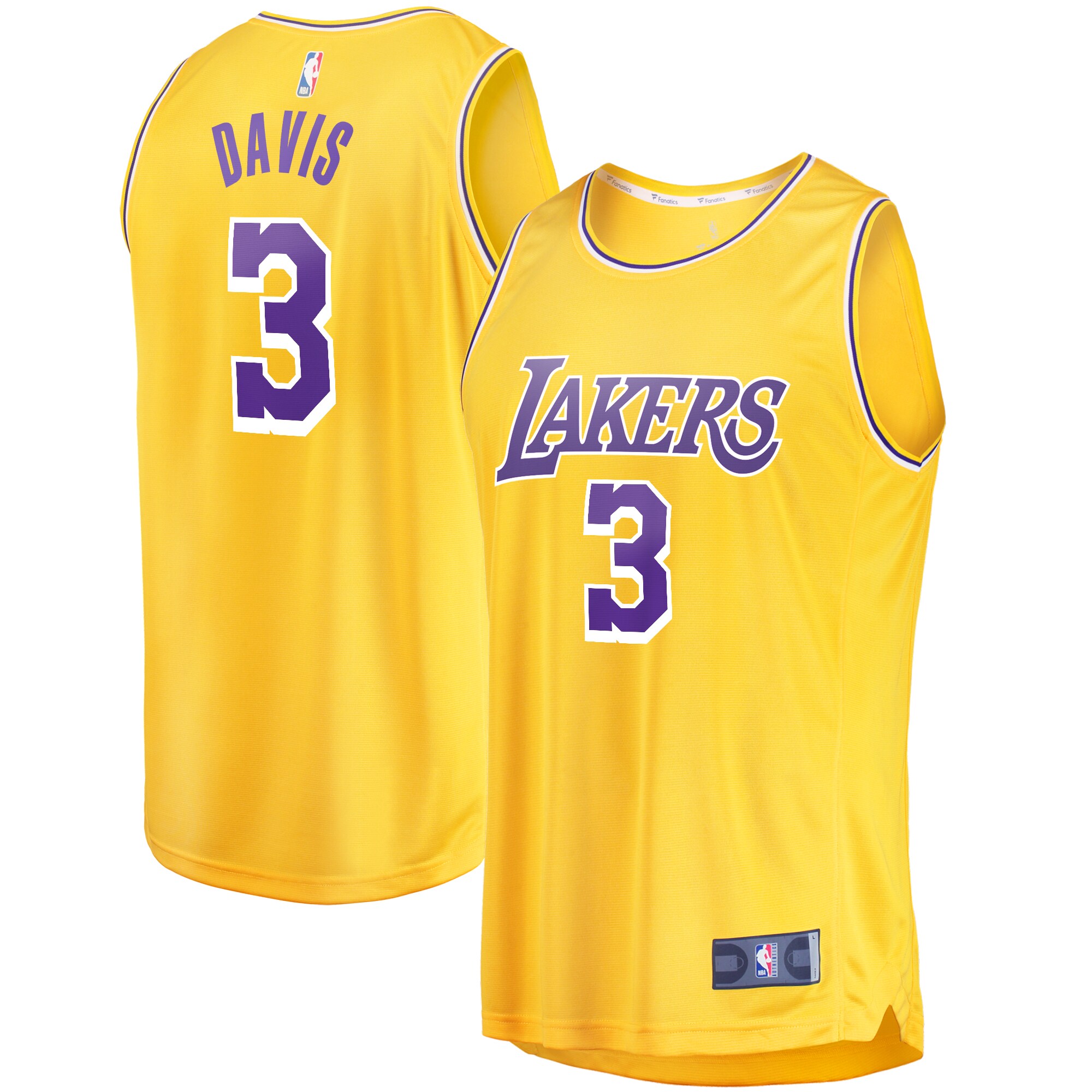 Anthony Davis Los Angeles Lakers Fanatics Youth Fast Break Player Jersey - Icon Edition - Gold