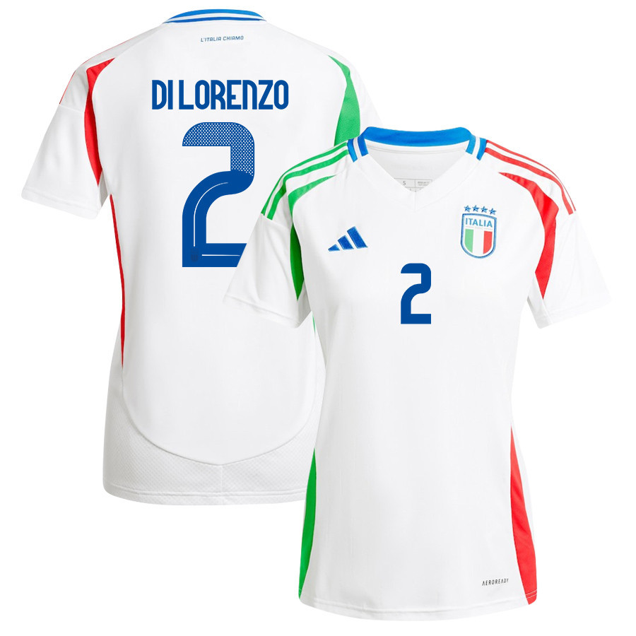Giovanni Di Lorenzo 2 Italy National Team 2024/25 Away Women Jersey - White