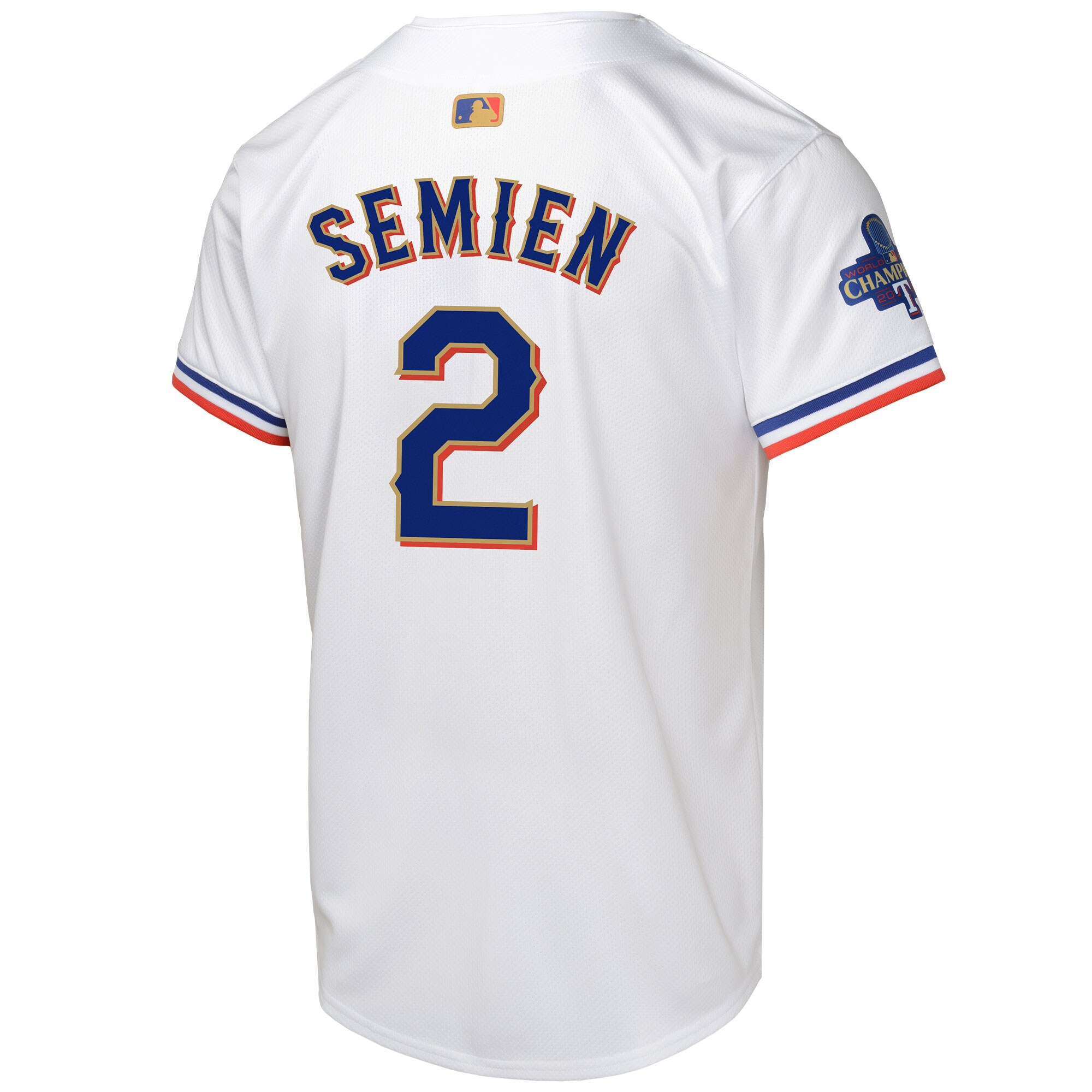 Marcus Semien Texas Rangers  Youth 2024 Gold Collection Limited Player Jersey\u00c2\u00a0\u00e2\u20ac\u201c White