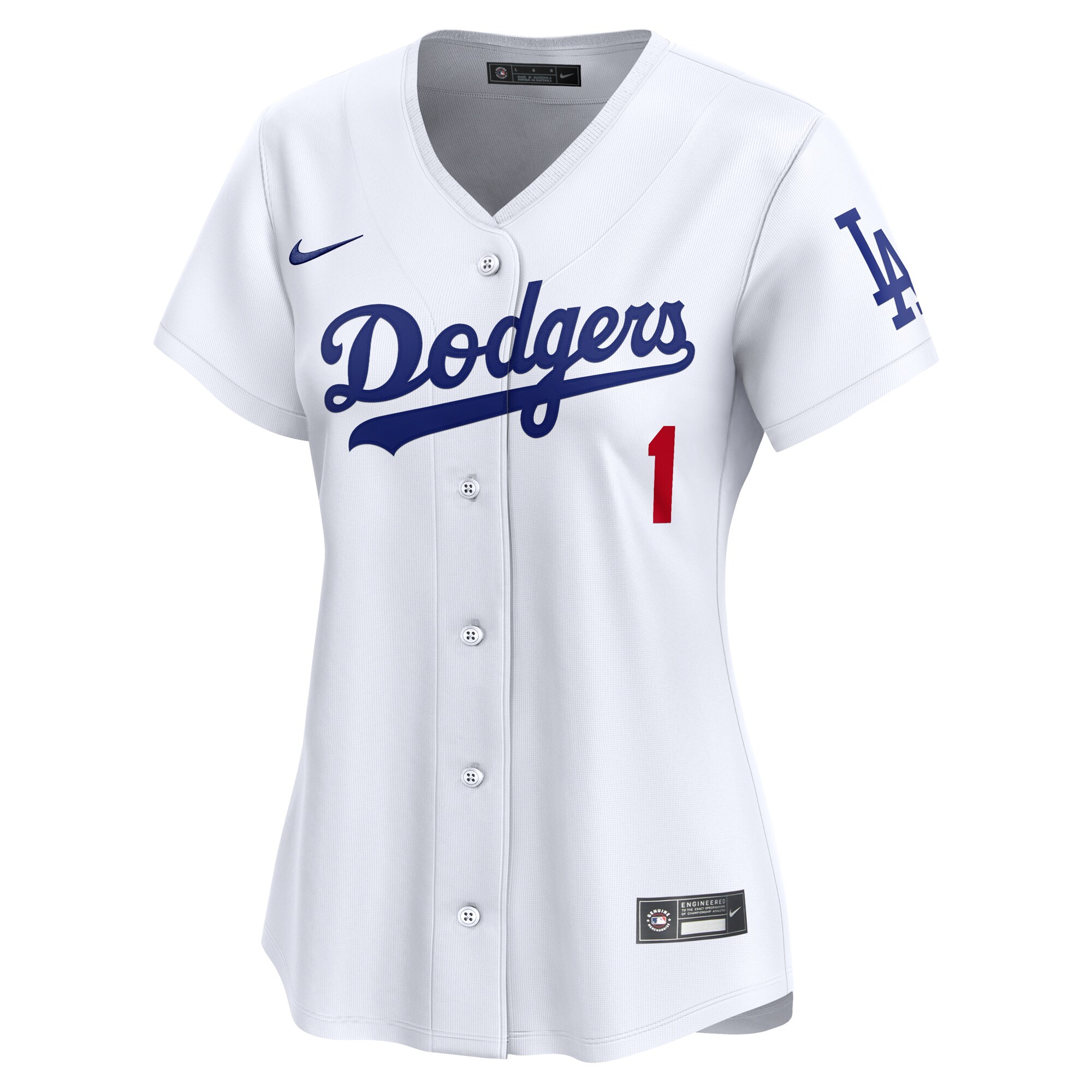 Los Angeles Dodgers  Women's #1 Mom Home Limited Jersey - White