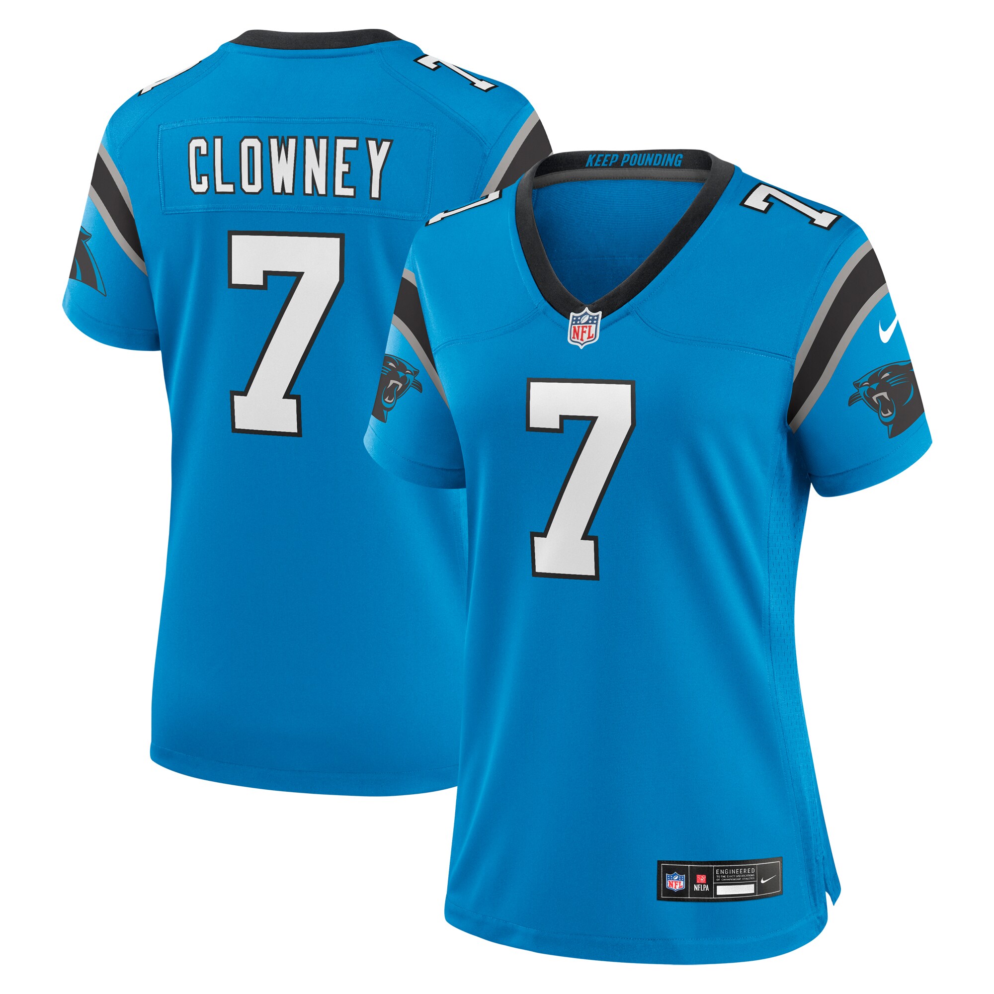 Jadeveon Clowney Carolina Panthers  Women's  Alternate Game Jersey -  Blue