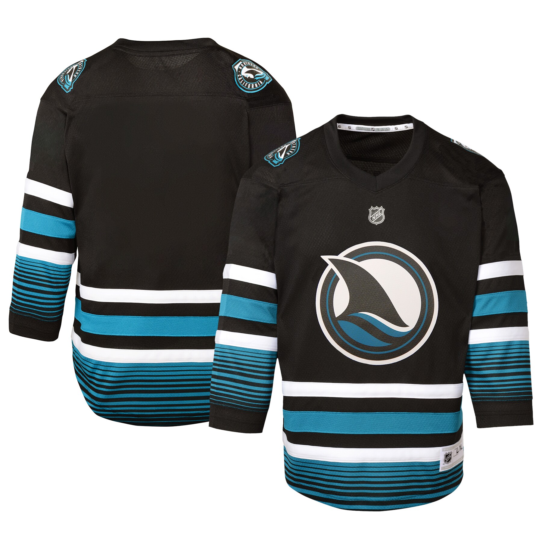 San Jose Sharks Toddler Alternate Replica Jersey - Black
