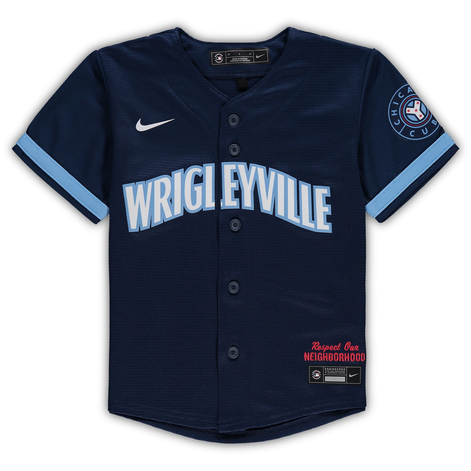 Chicago Cubs  Toddler MLB City Connect Replica Team Jersey - Navy
