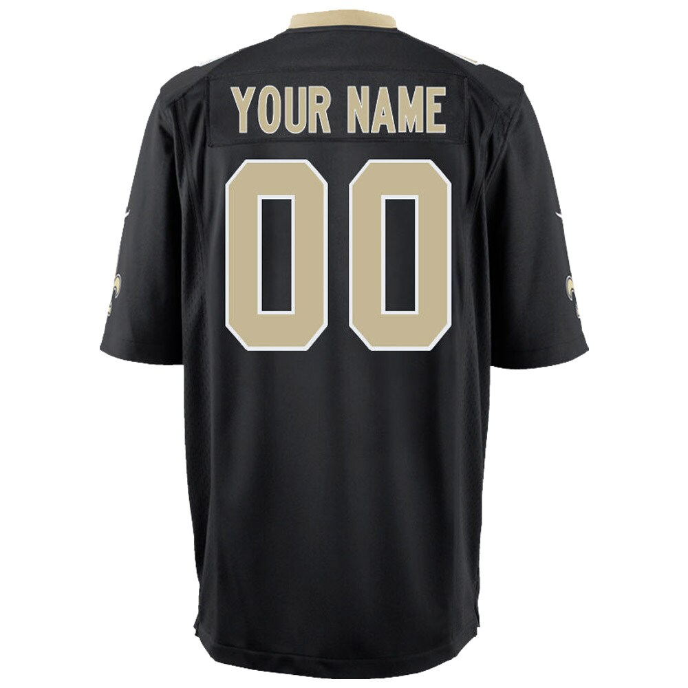 New Orleans Saints  Youth Custom Game Jersey - Black